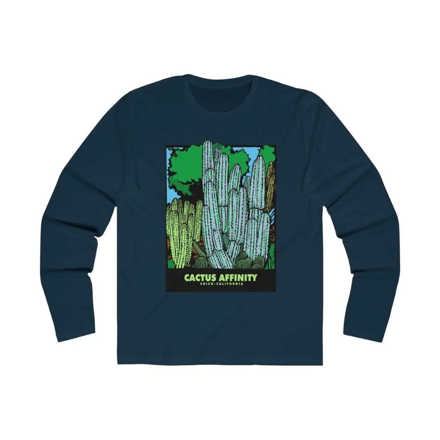 Men’s Long Sleeve Crew Tee - Chico - Solid Midnight Navy / L