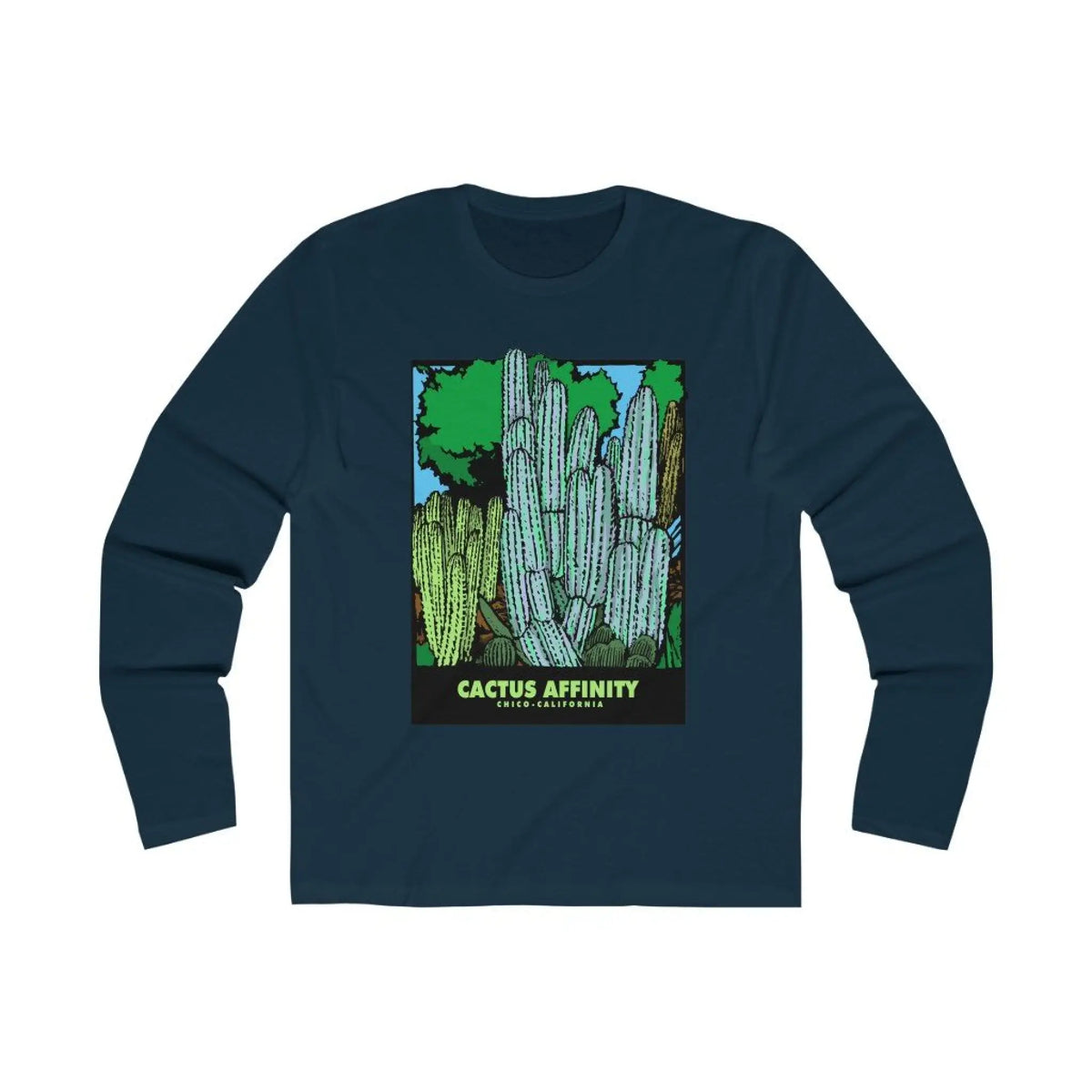 Men’s Long Sleeve Crew Tee - Chico - Solid Midnight Navy