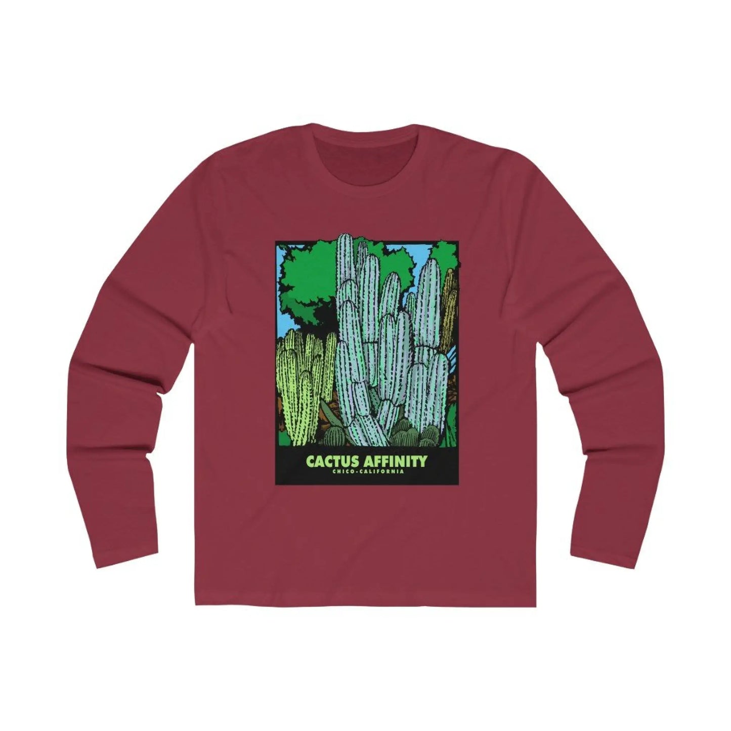 Men’s Long Sleeve Crew Tee - Chico - Solid Scarlet / XL -