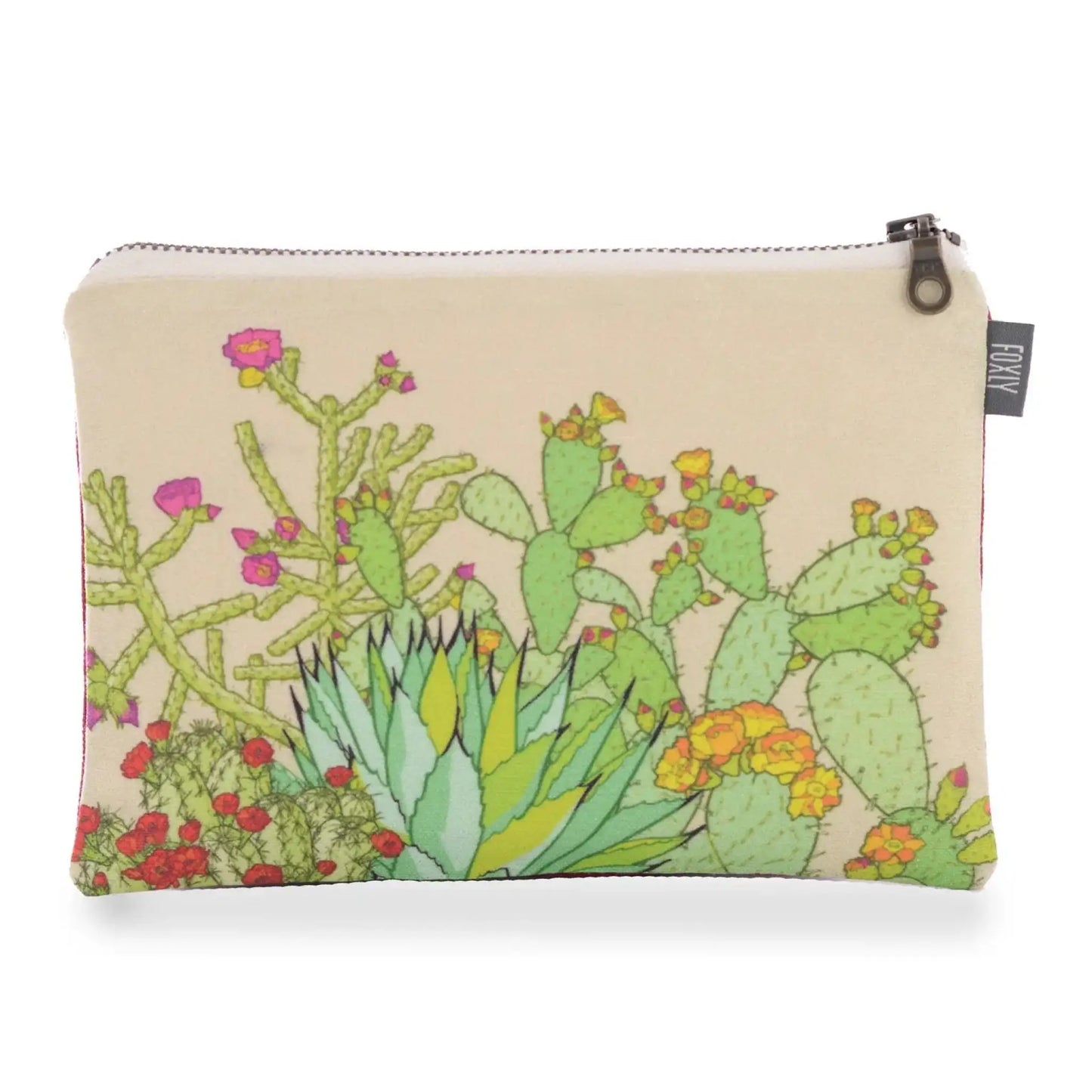 New Mexico Cactus Fabric Pouch - cream - Bag