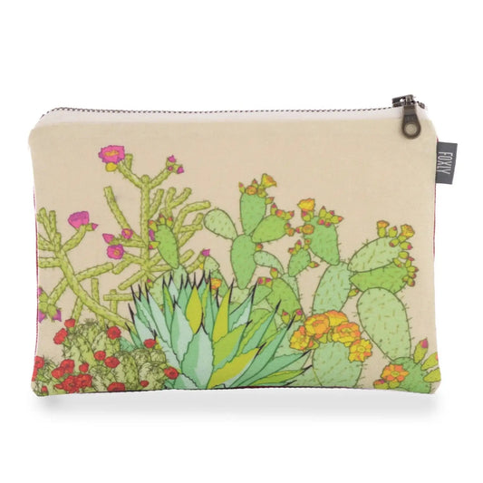 New Mexico Cactus Fabric Pouch - cream - Bag