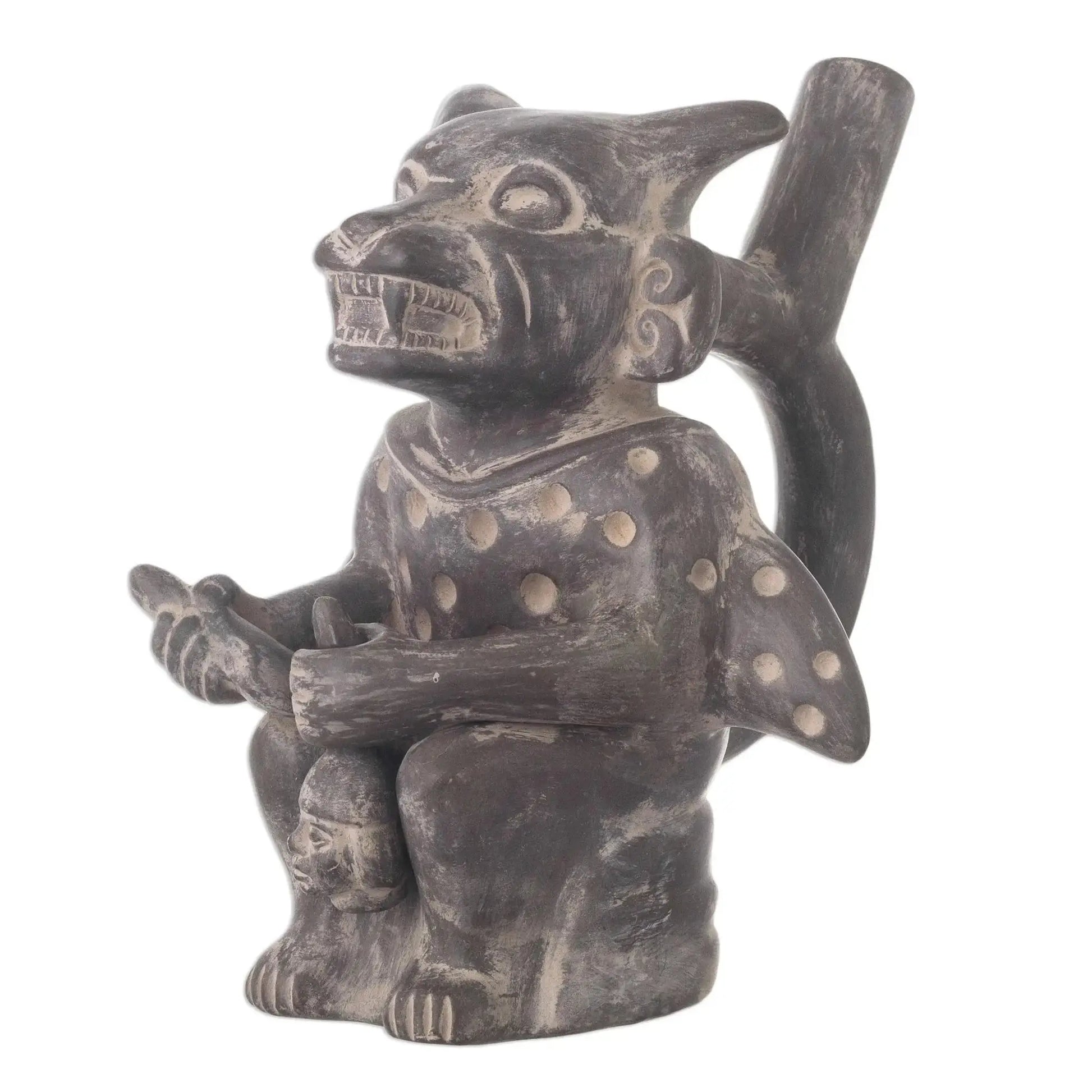 Moche Cutthroat - ceramic sculpture - Art