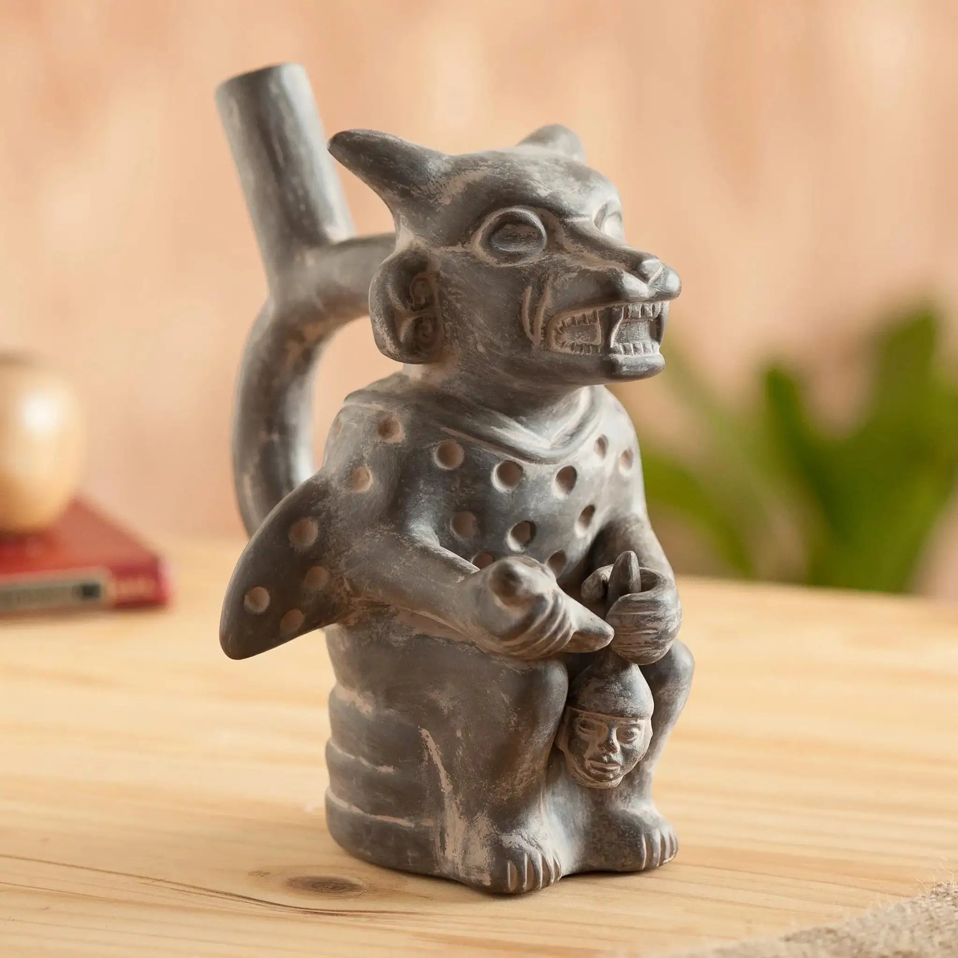 Moche Cutthroat - ceramic sculpture - Art