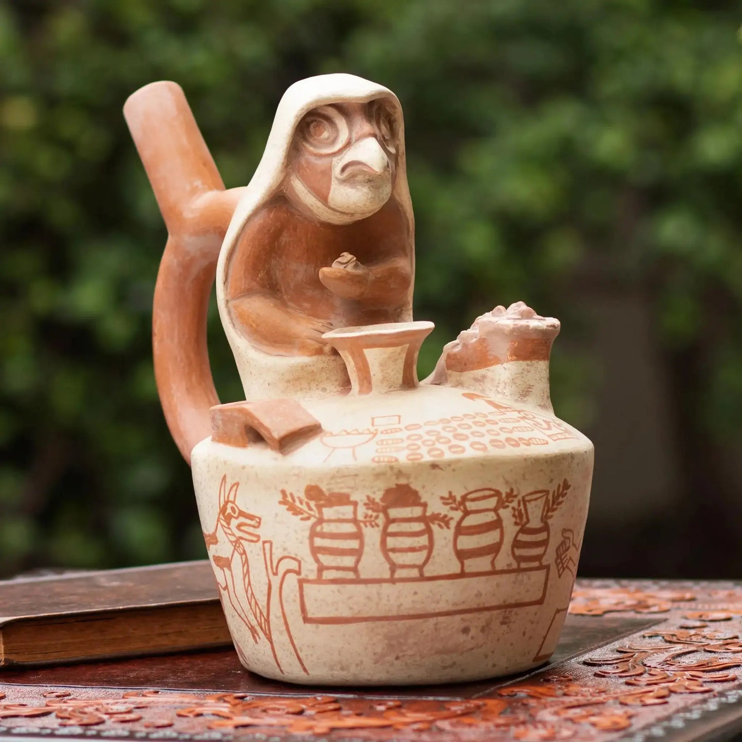 Moche Medicine Man - Peru Archaeology Replica Vessel - Art