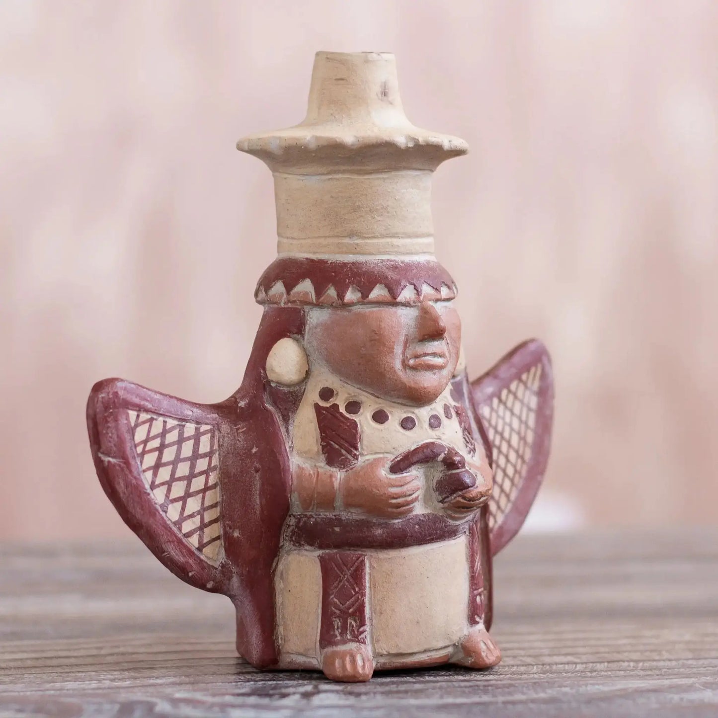 Mochica Shaman - ceramic vase - Art