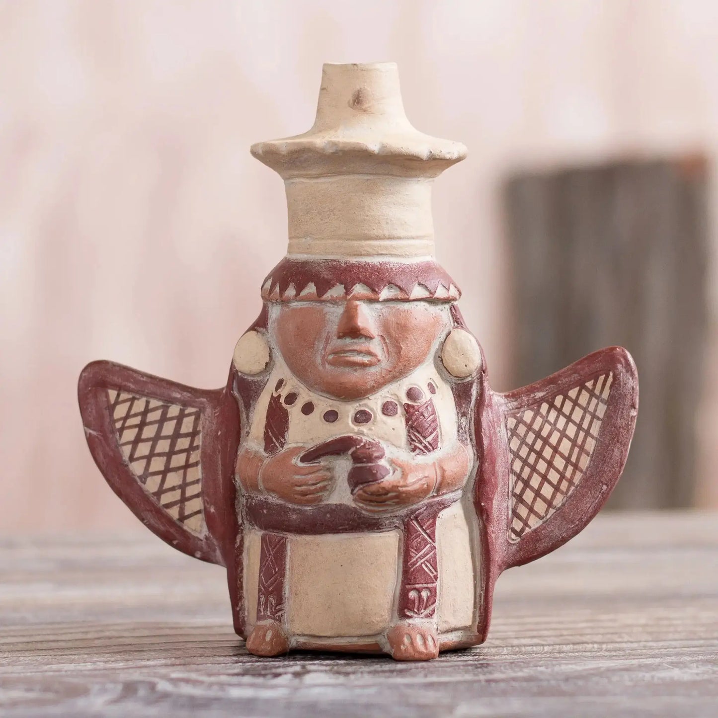 Mochica Shaman - ceramic vase - Art