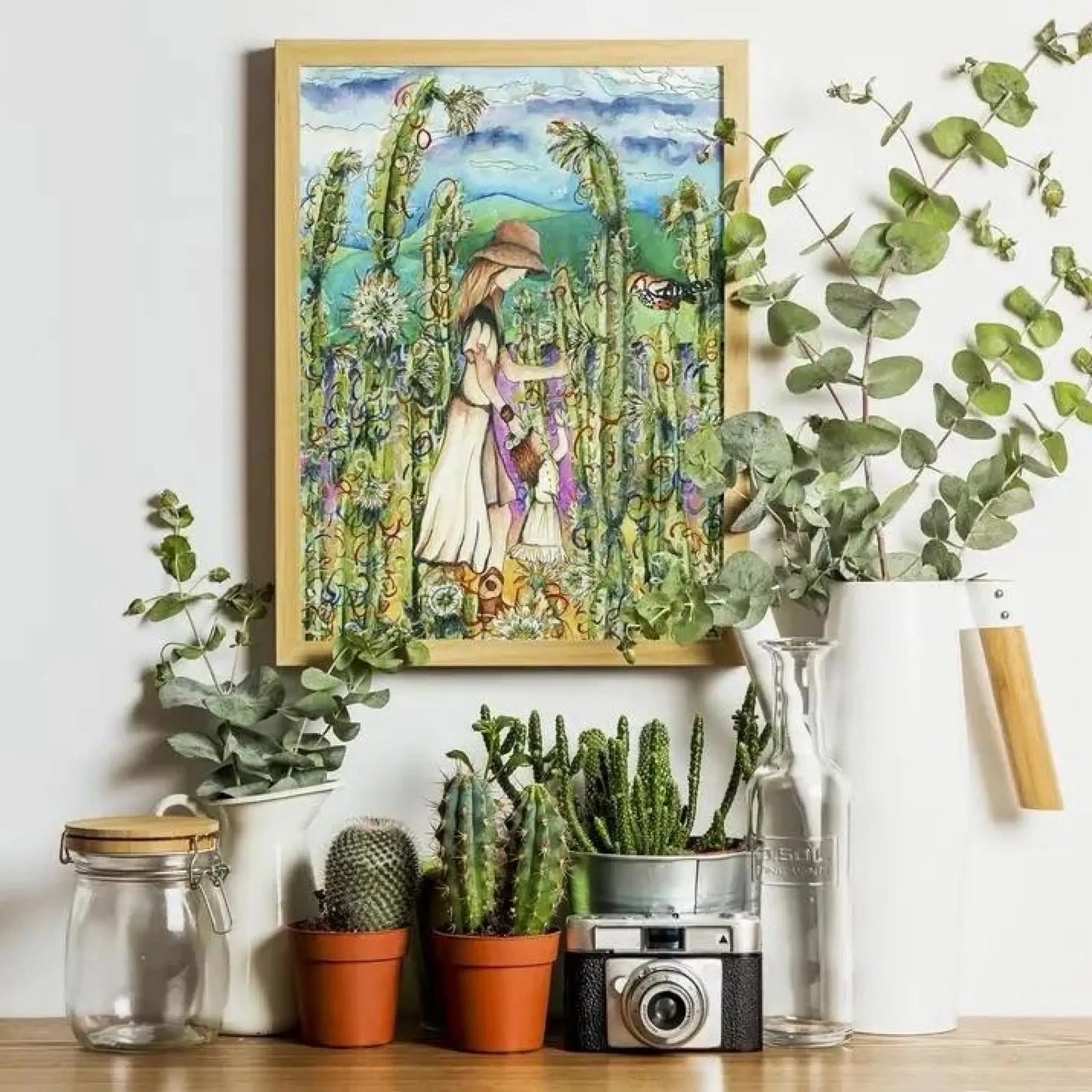 Mother and Daughter with SP - 5 x 7 art print - Art