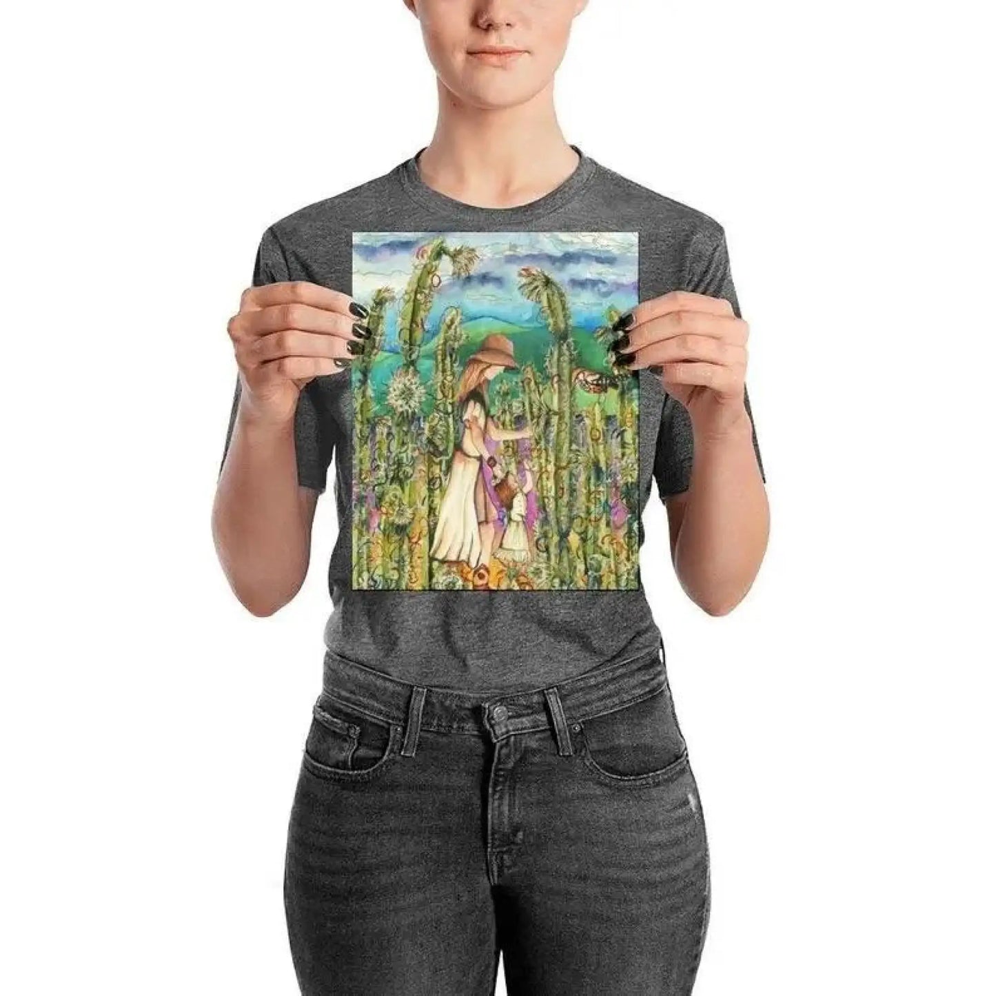 Mother and Daughter with SP - 8.5 x 11 art print - Art