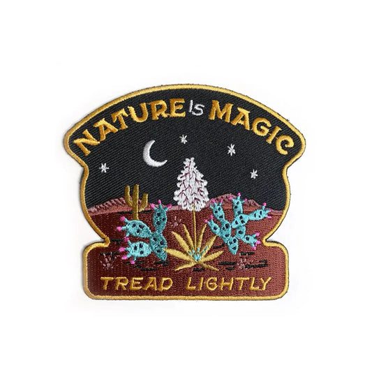 Nature is Magic Tread Lightly embroidered patch - Patch