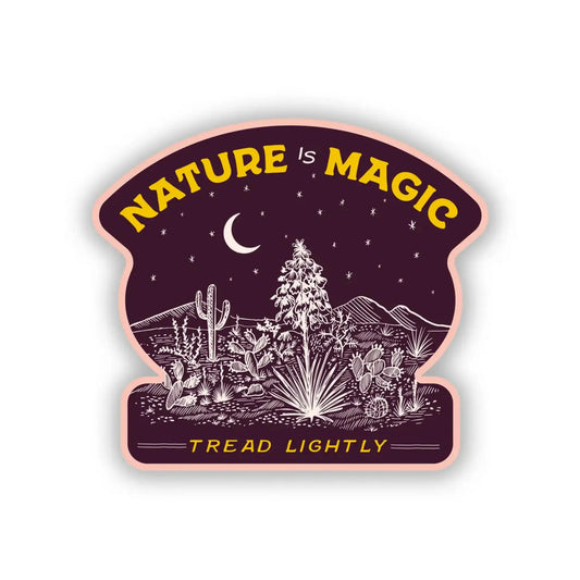 Nature is Magic Tread Lightly sticker - Sticker