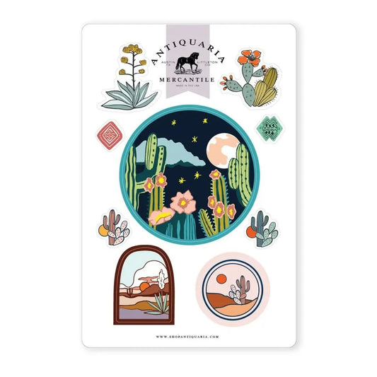 Night Cactus sticker sheet - Sticker