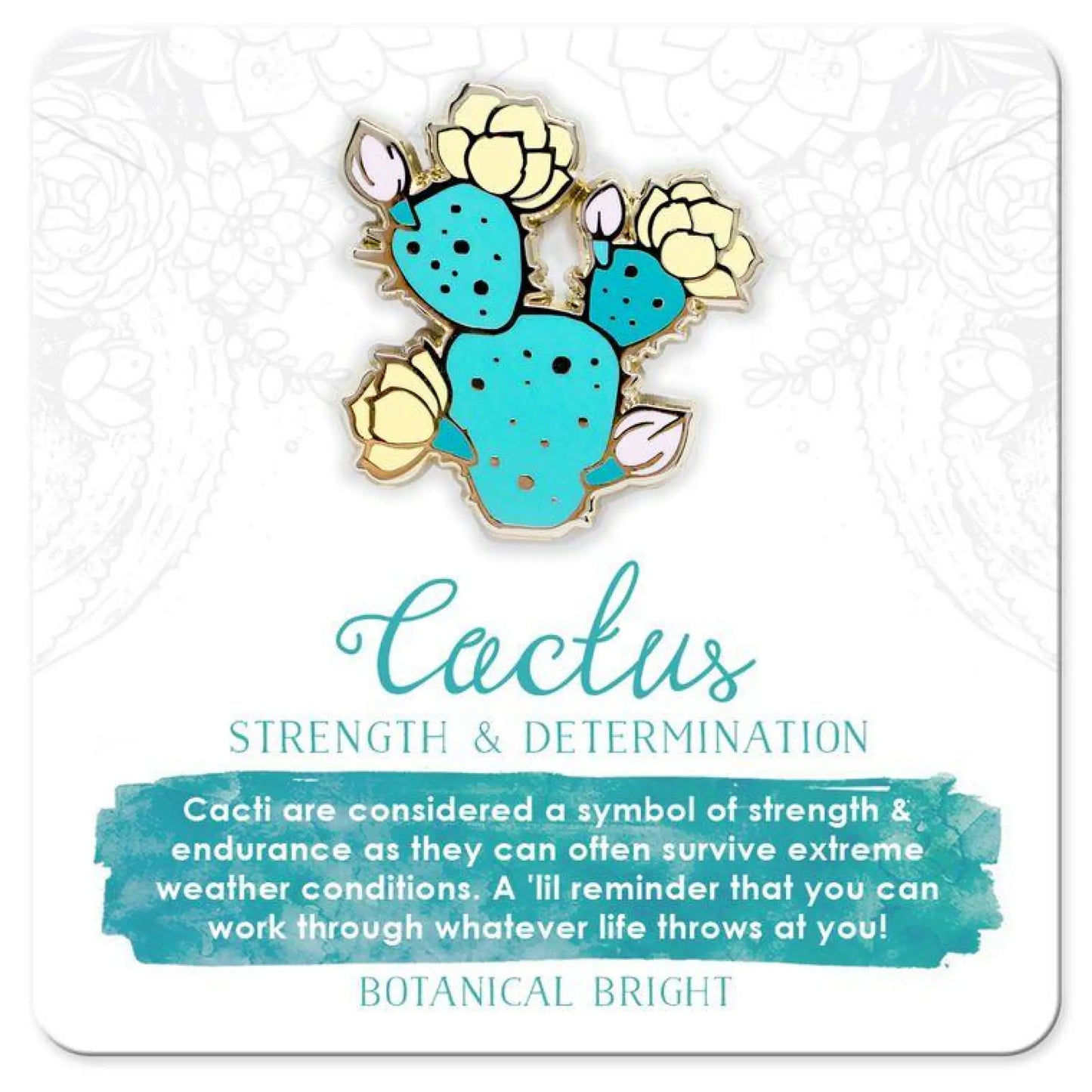 Opuntia Cactus enamel pin - Pins