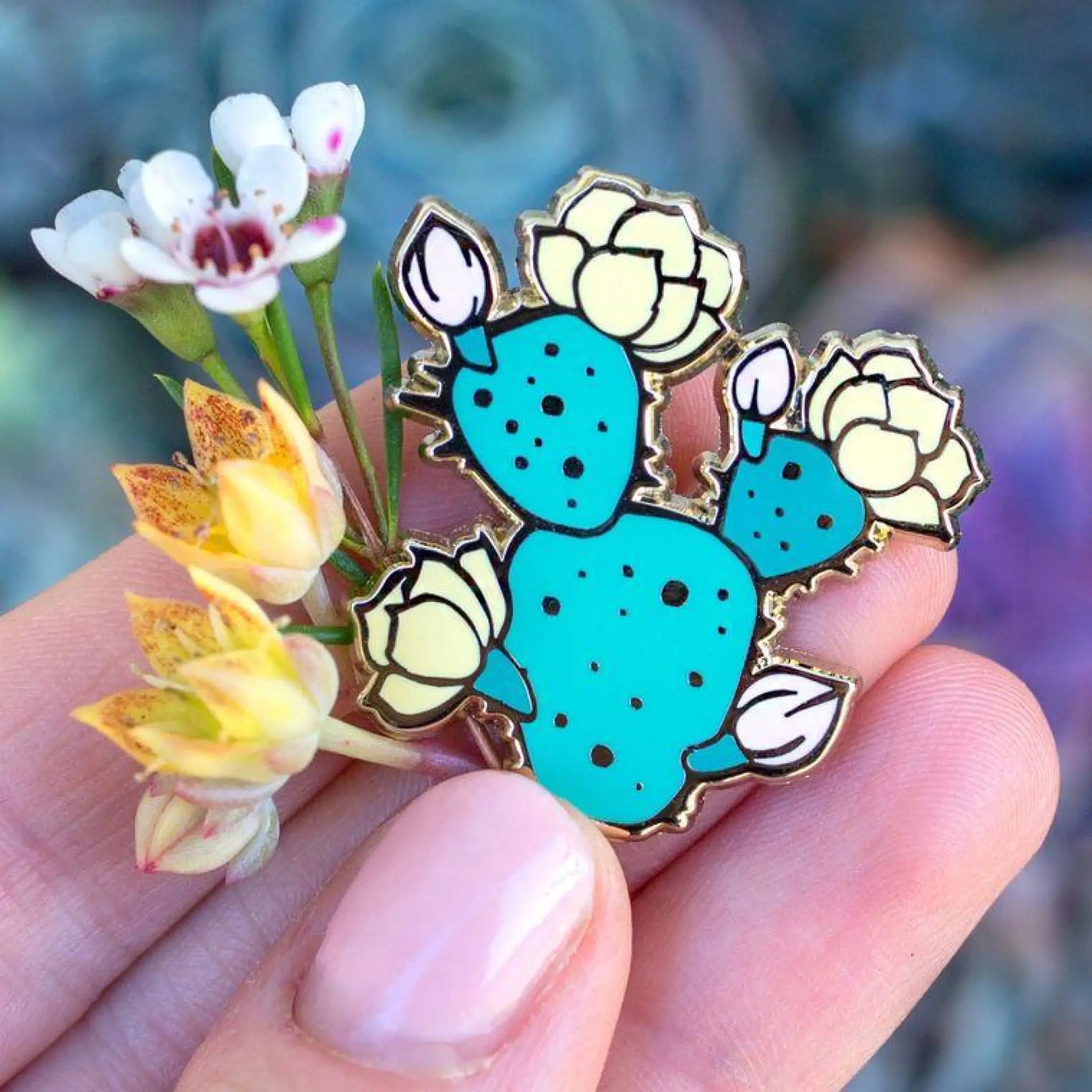 Opuntia Cactus enamel pin - Pins