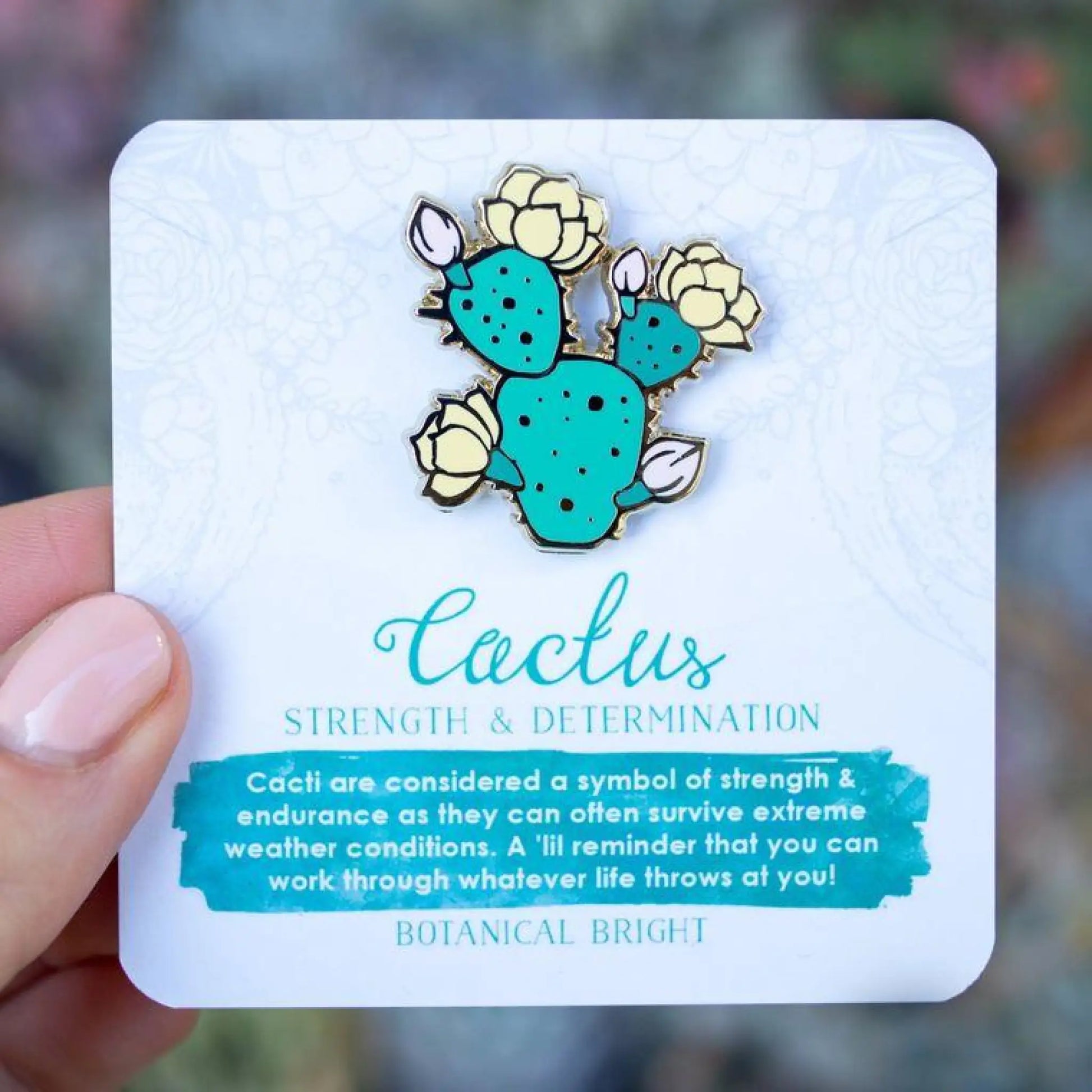 Opuntia Cactus enamel pin - Pins