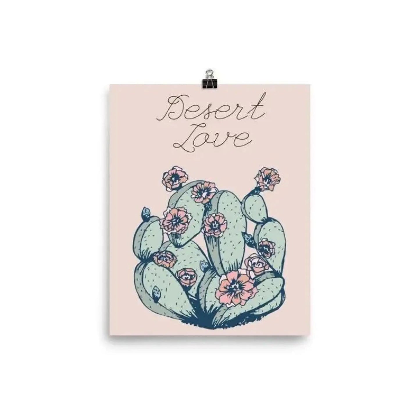 Pastel Desert Love Art Print - 5 x 7 art print