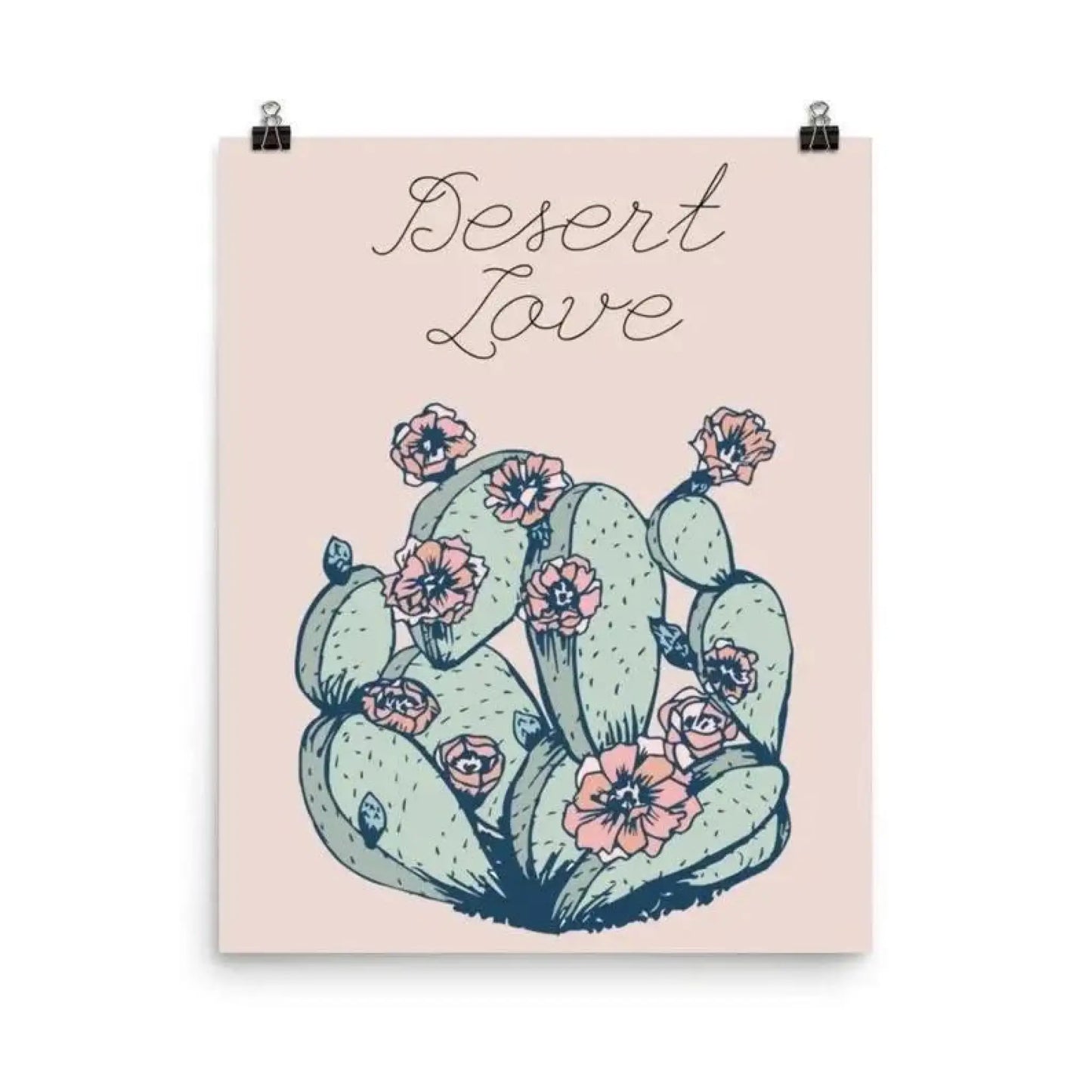 Pastel Desert Love Art Print - 8.5 x 11 art print