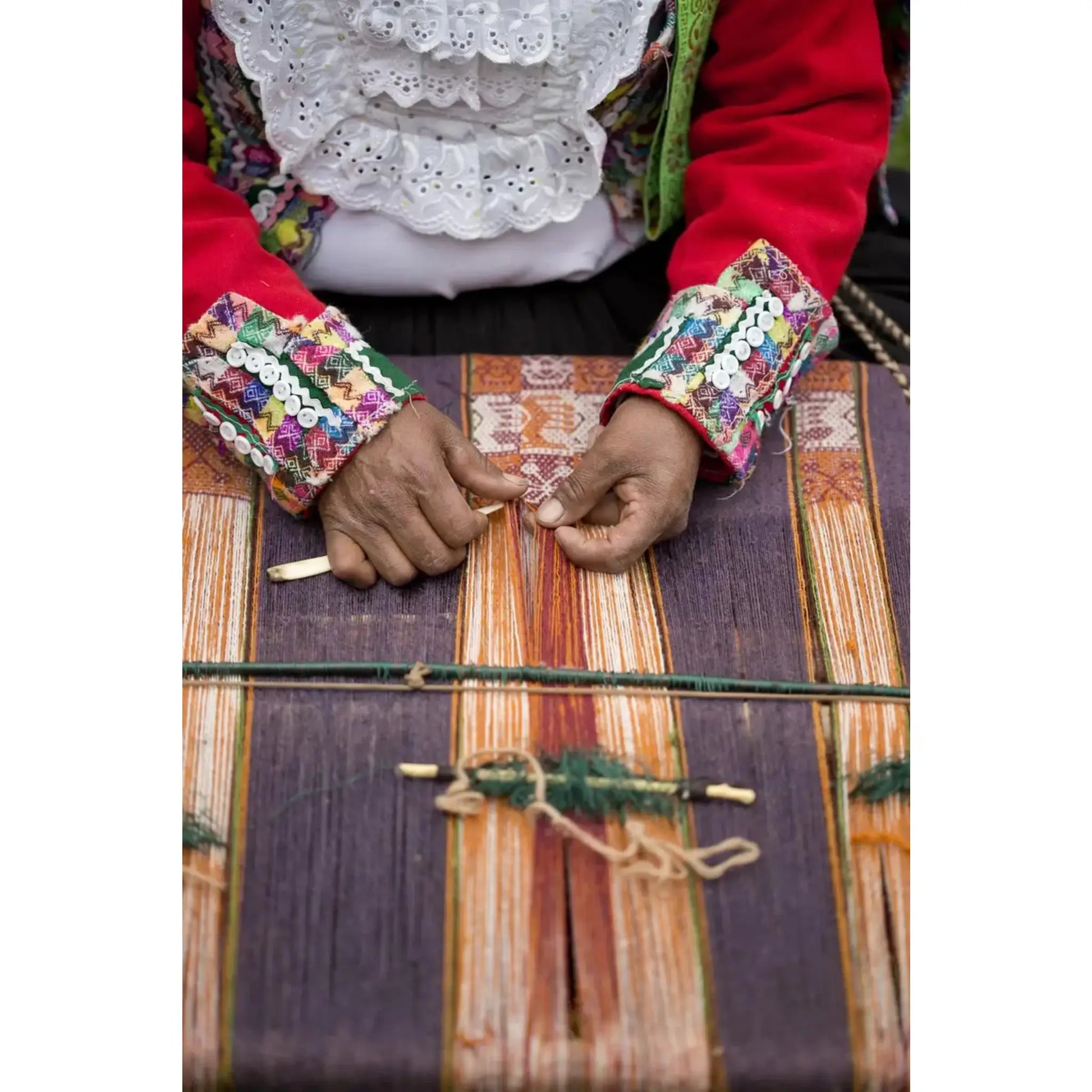 Peruvian Rainbow - hand-loomed wool clutch - Bag