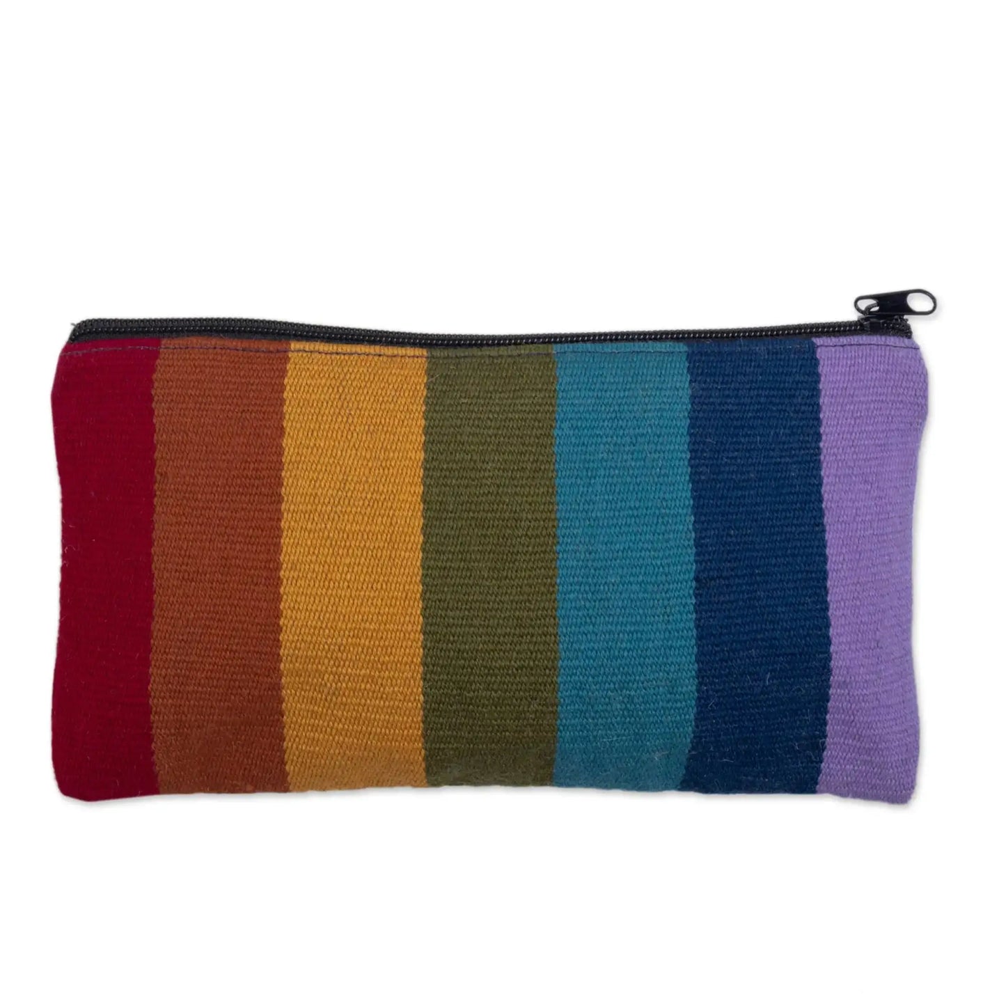 Peruvian Rainbow - hand-loomed wool clutch - Bag