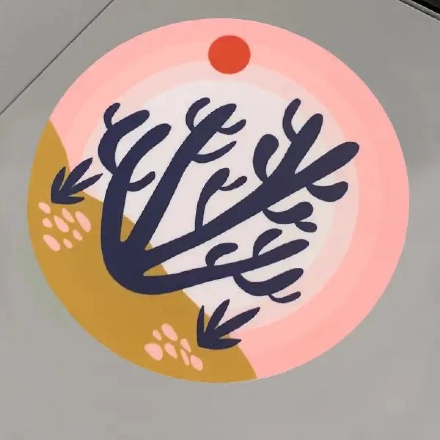 Pink Sky Desert Sticker