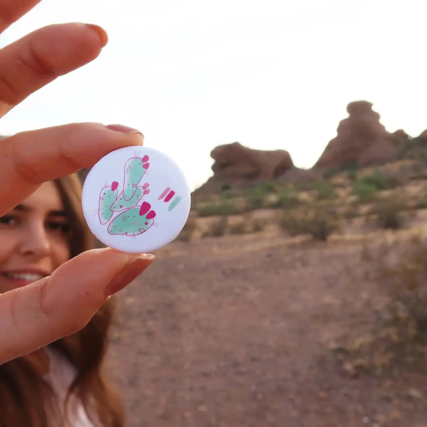 Prickly Pop Watercolor button - Button