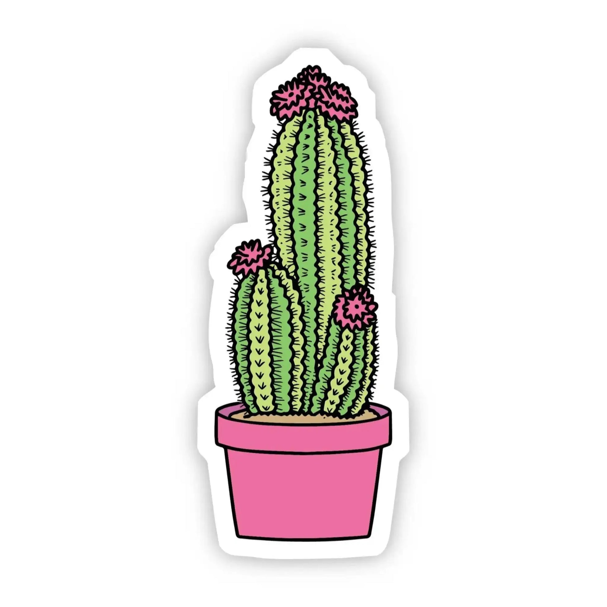 Purple Floral Cactus Aesthetic sticker - Sticker