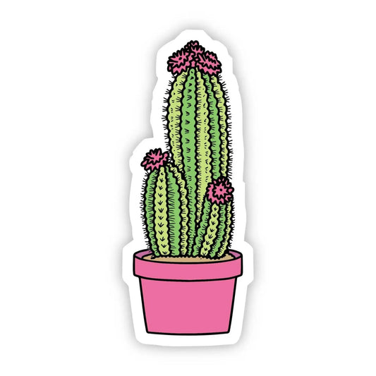Purple Floral Cactus Aesthetic sticker - Sticker