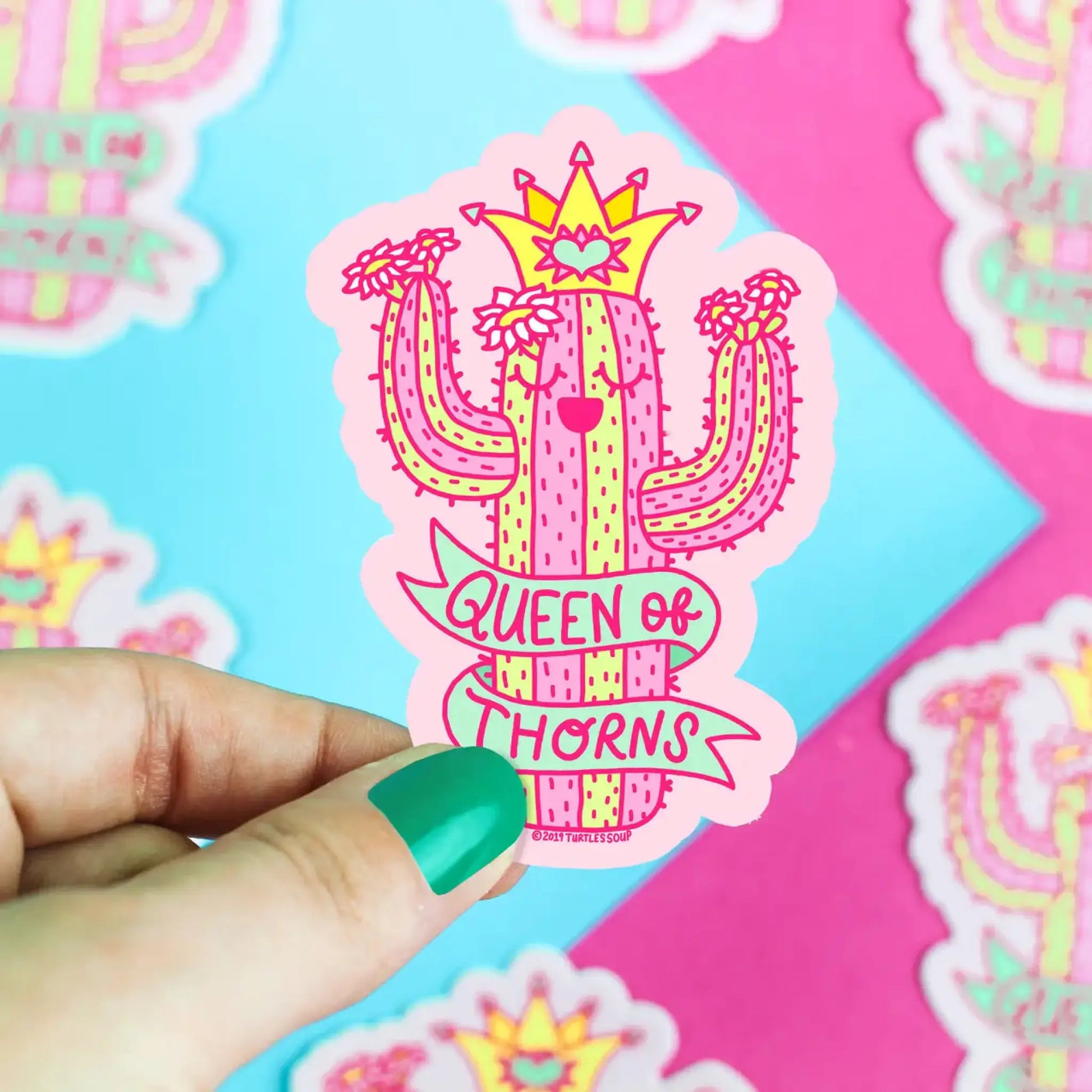 Queen of Thorns Saguaro Cactus sticker - Sticker