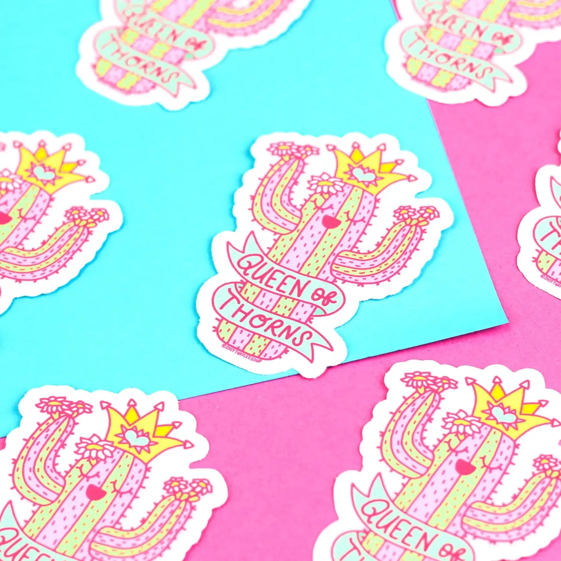 Queen of Thorns Saguaro Cactus sticker - Sticker