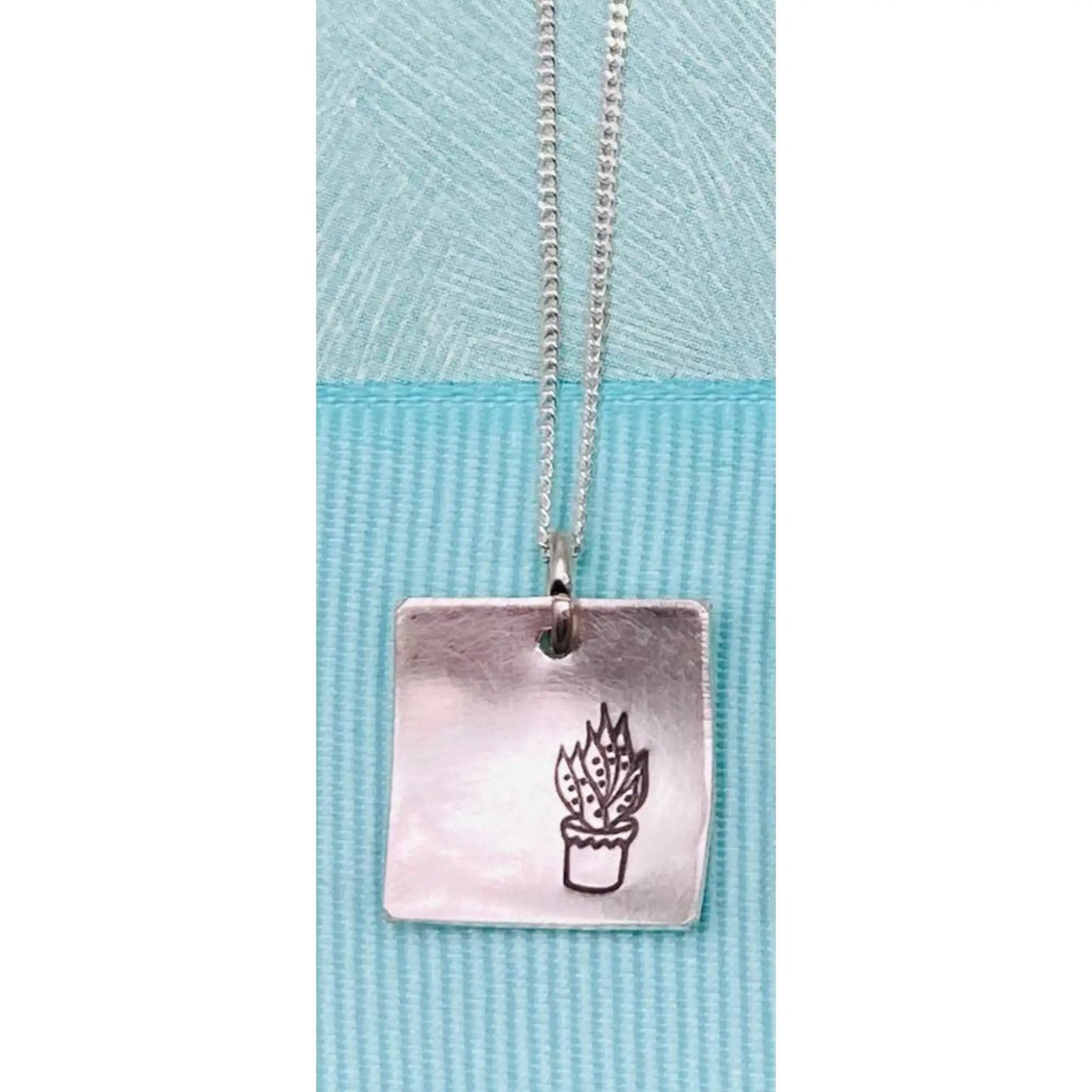 Silver Succulent necklaces - Jewelry
