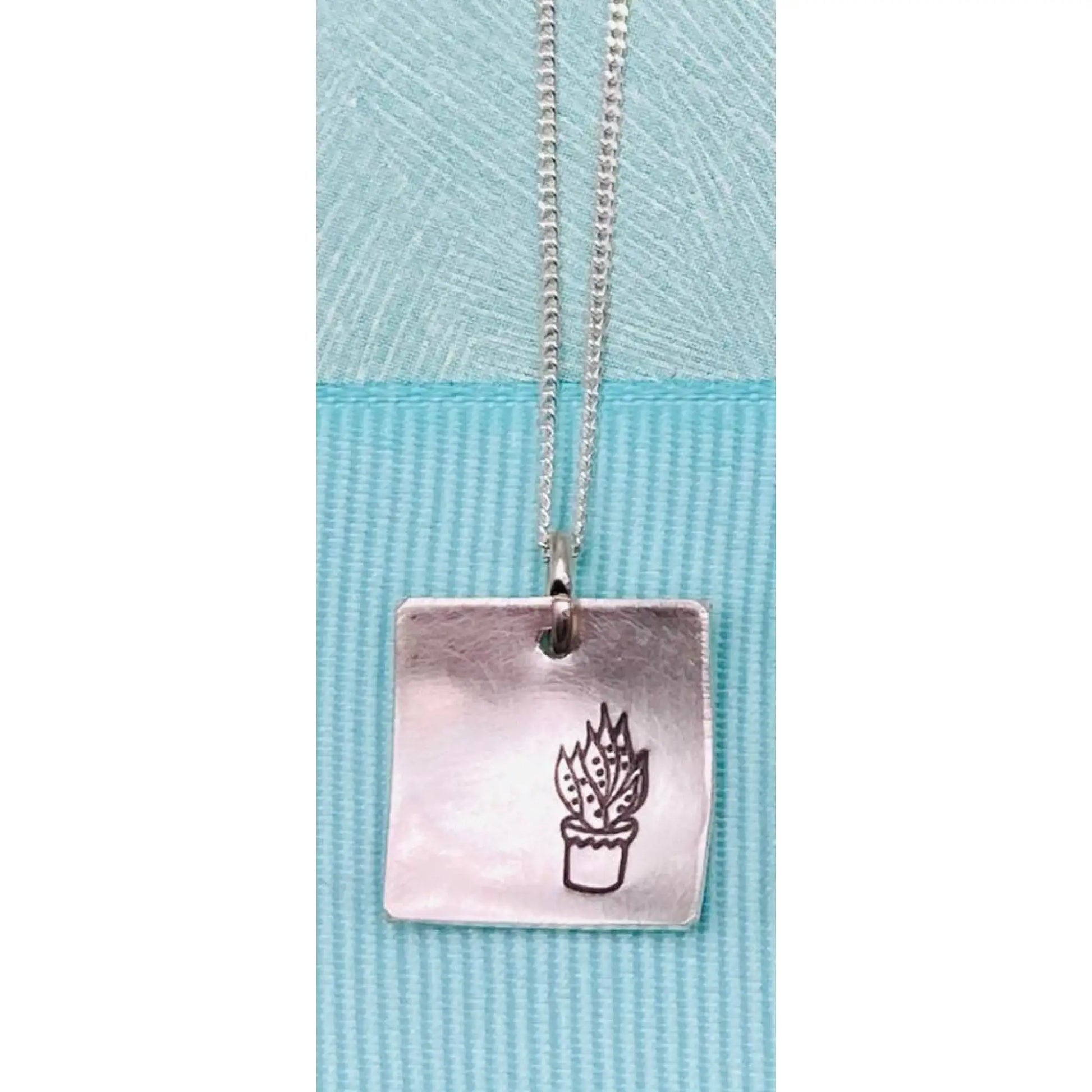 Silver Succulent necklaces - Jewelry
