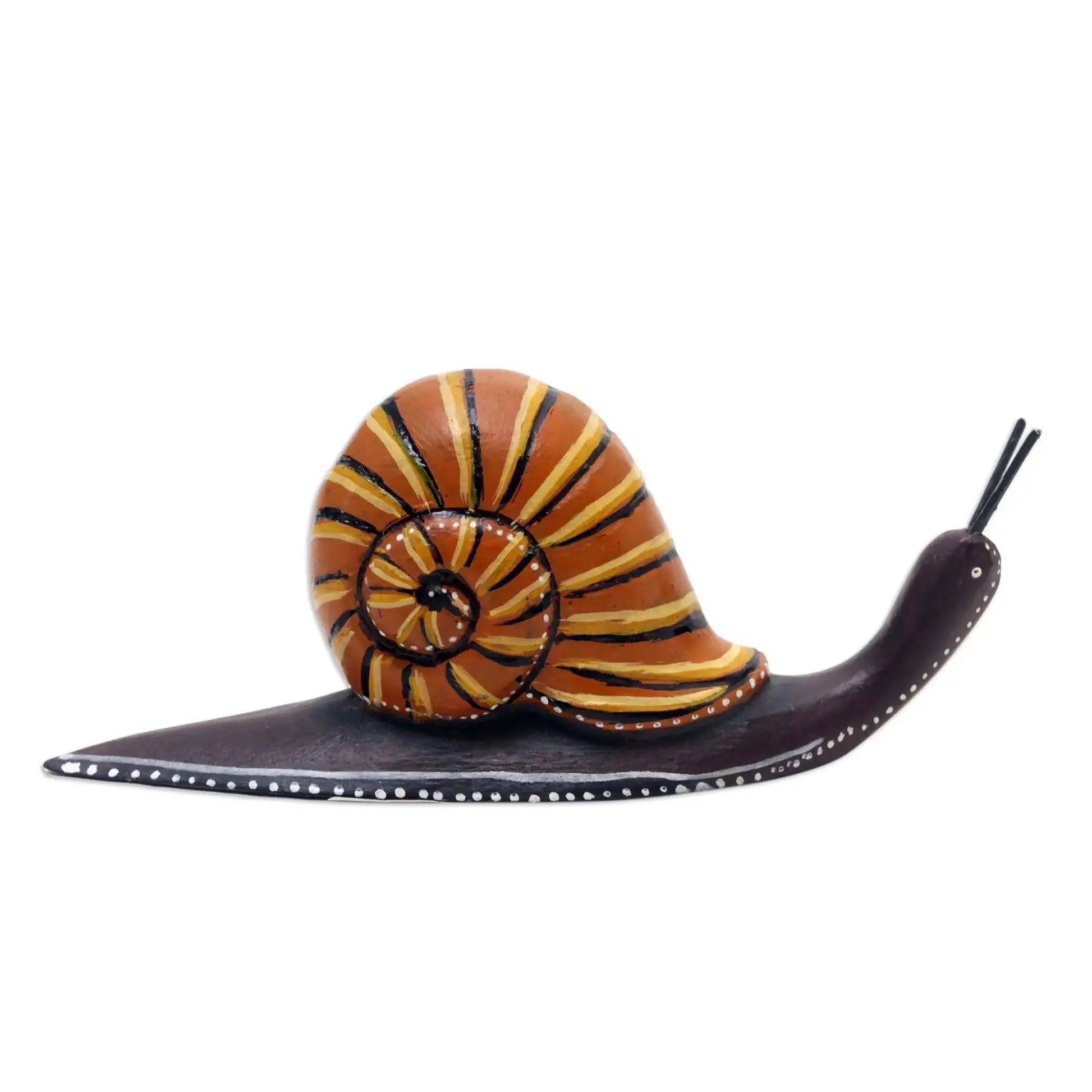 At a Snail’s Pace - suar wood statuette - Art