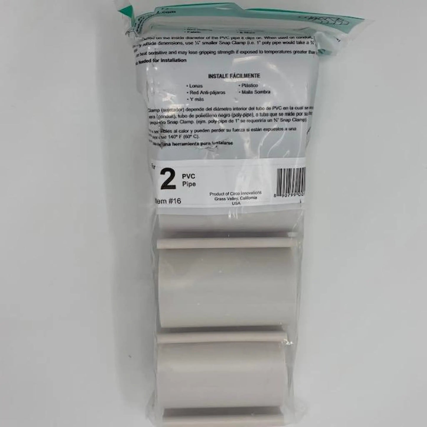 Snap Clamps for PVC Pipe - 2’’ / Heavy Duty / White