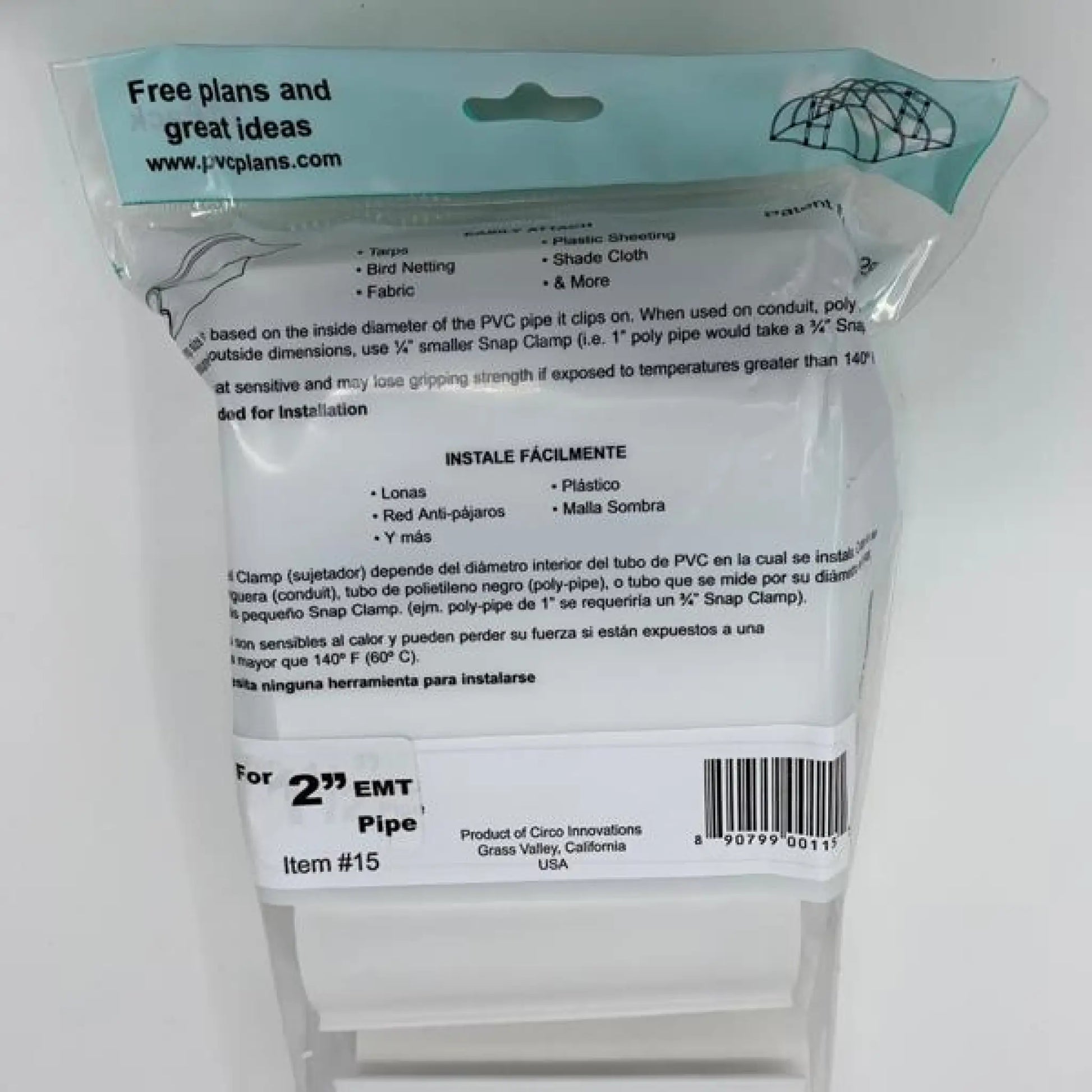 Snap Clamps for EMT Pipe - 2’’ / Heavy Duty / White