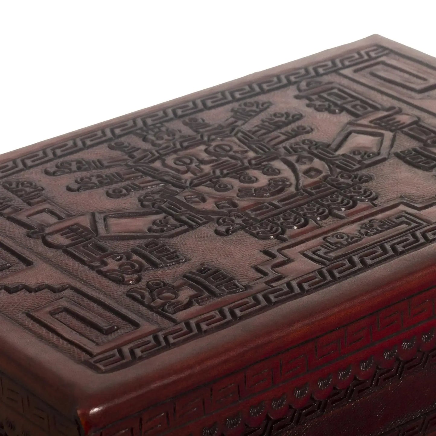 God of Staffs - wood and leather jewelry chest - Art