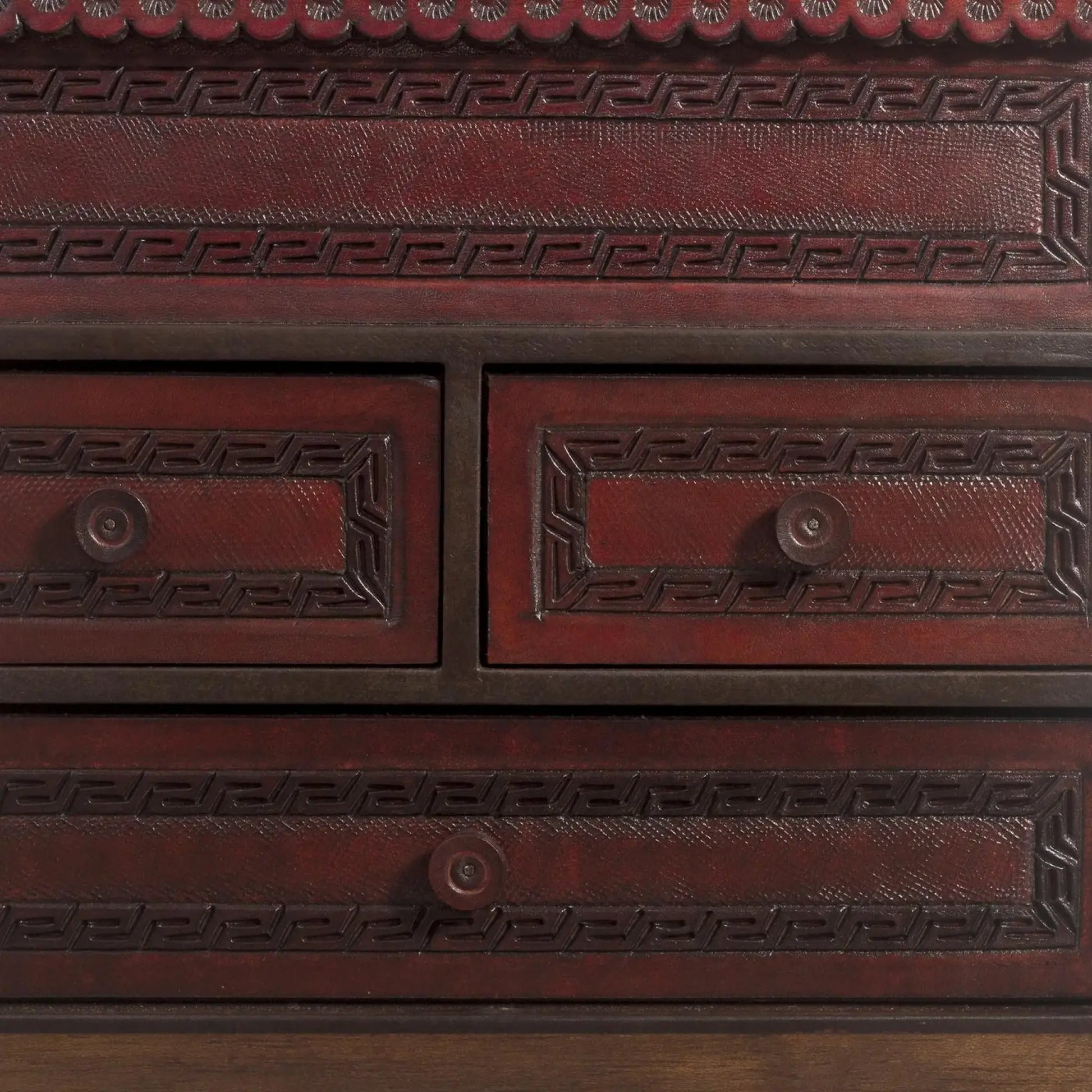 God of Staffs - wood and leather jewelry chest - Art