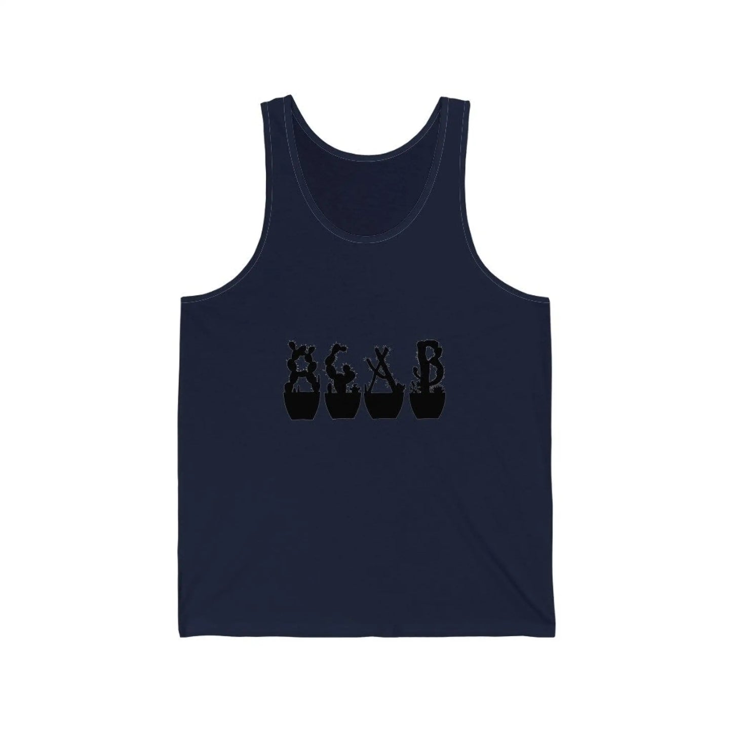 Unisex Jersey Tank - Just Beautiful Cactuses - Navy / XS -