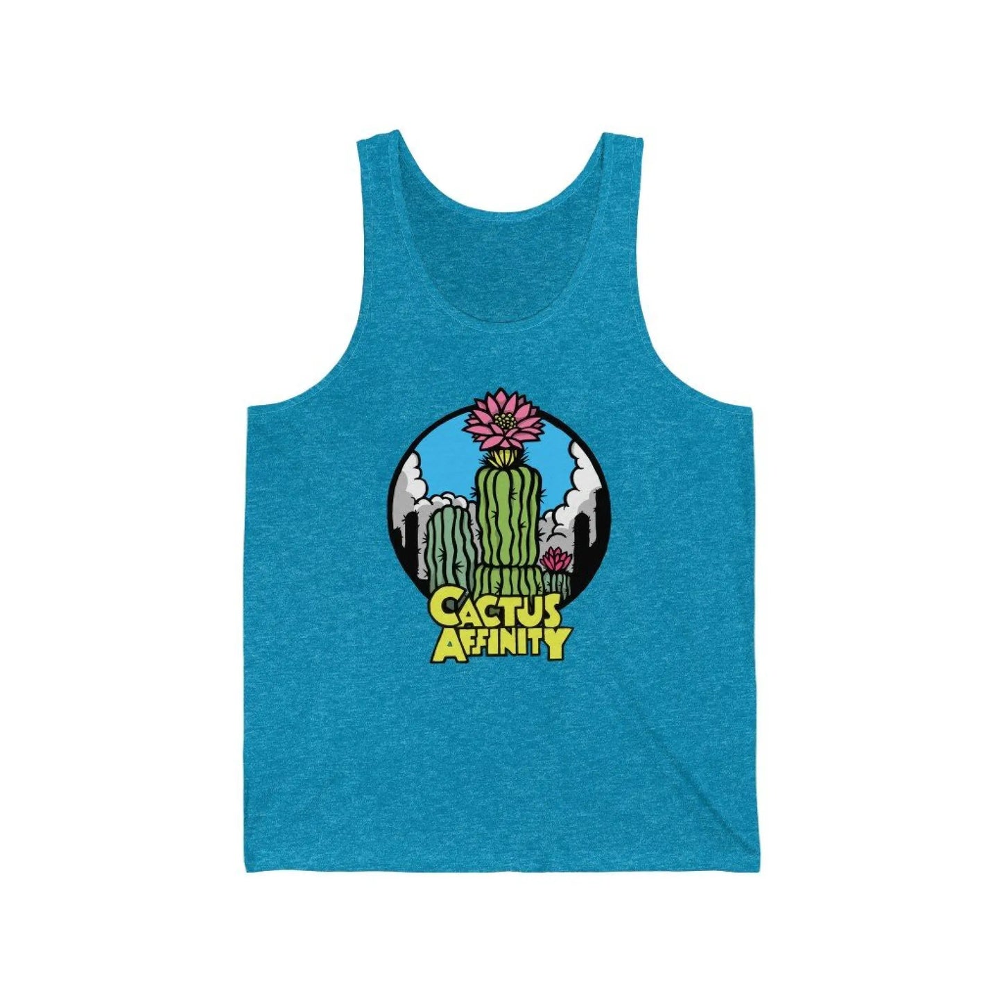 Unisex Jersey Tank - Logo - Aqua TriBlend / L - Top