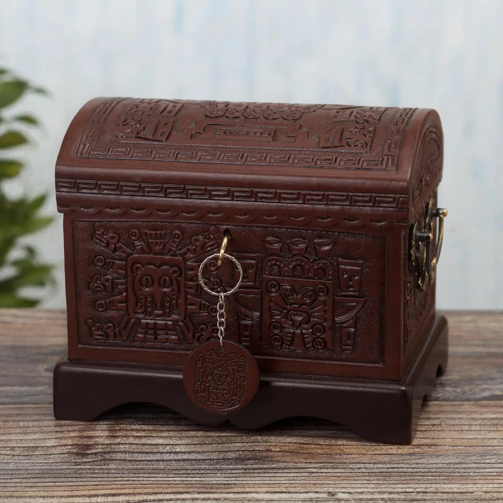 God of Wands - wood and leather jewelry chest - Art