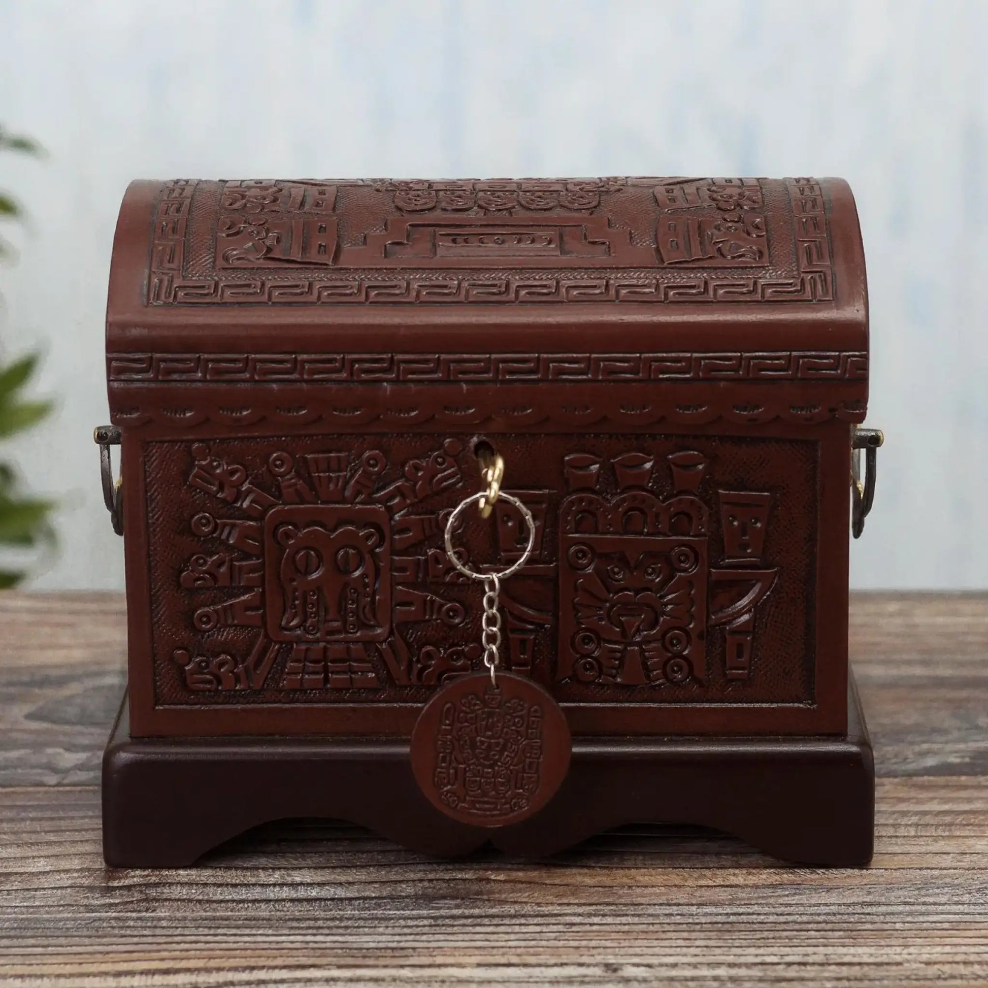 God of Wands - wood and leather jewelry chest - Art