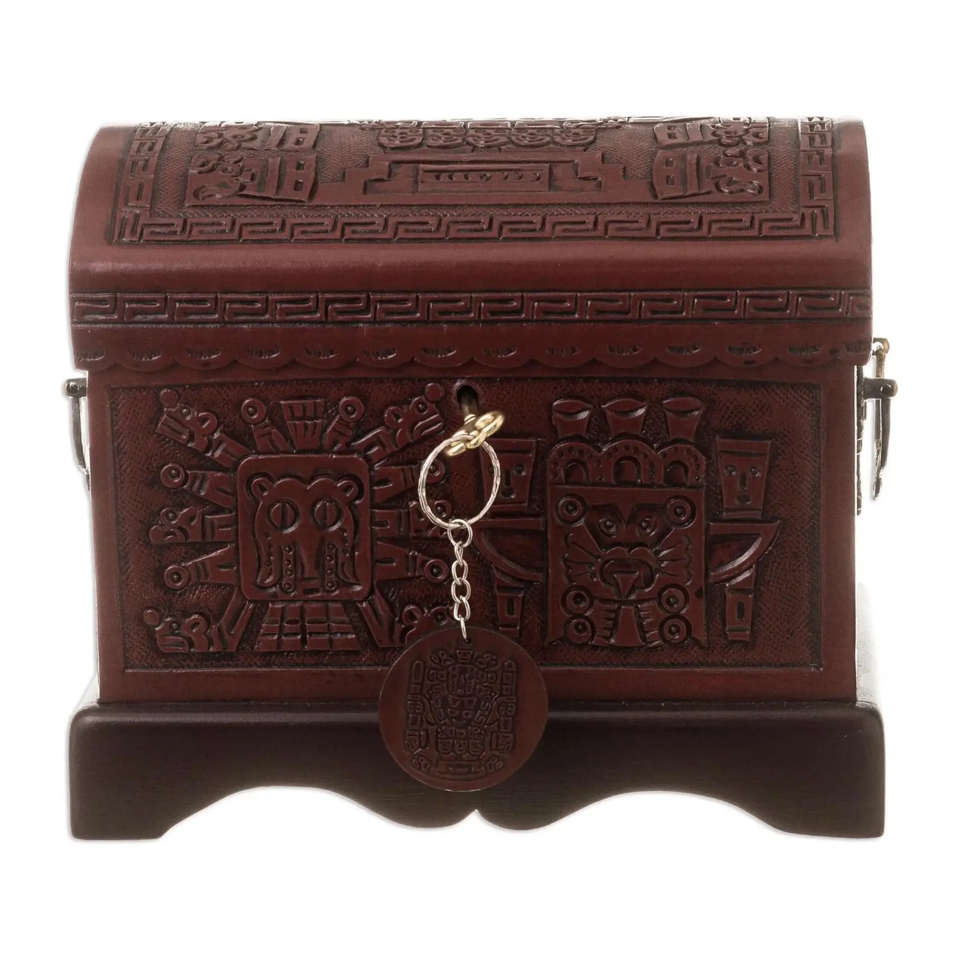 God of Wands - wood and leather jewelry chest - Art