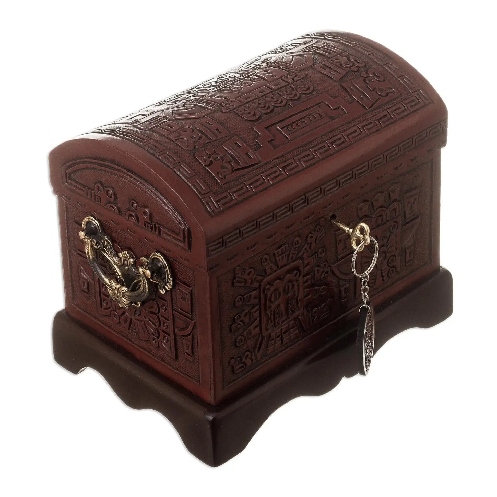 God of Wands - wood and leather jewelry chest - Art