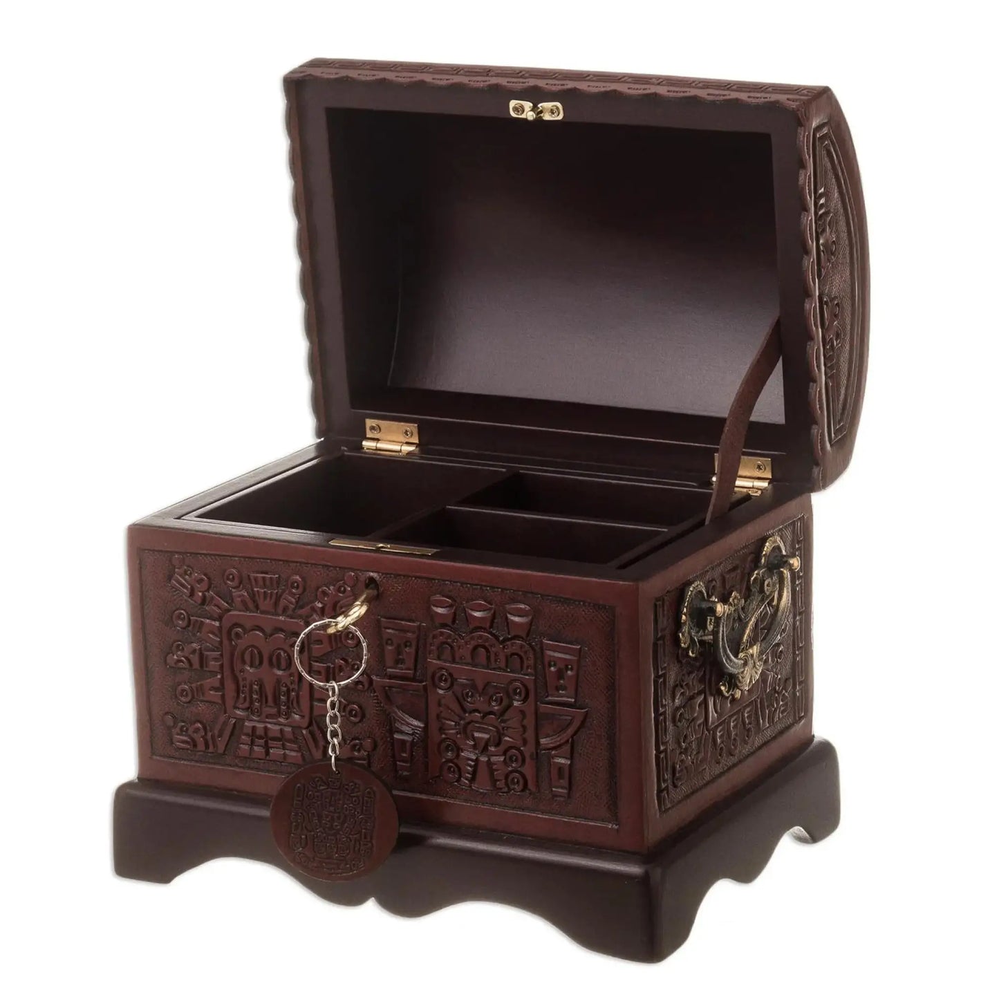 God of Wands - wood and leather jewelry chest - Art