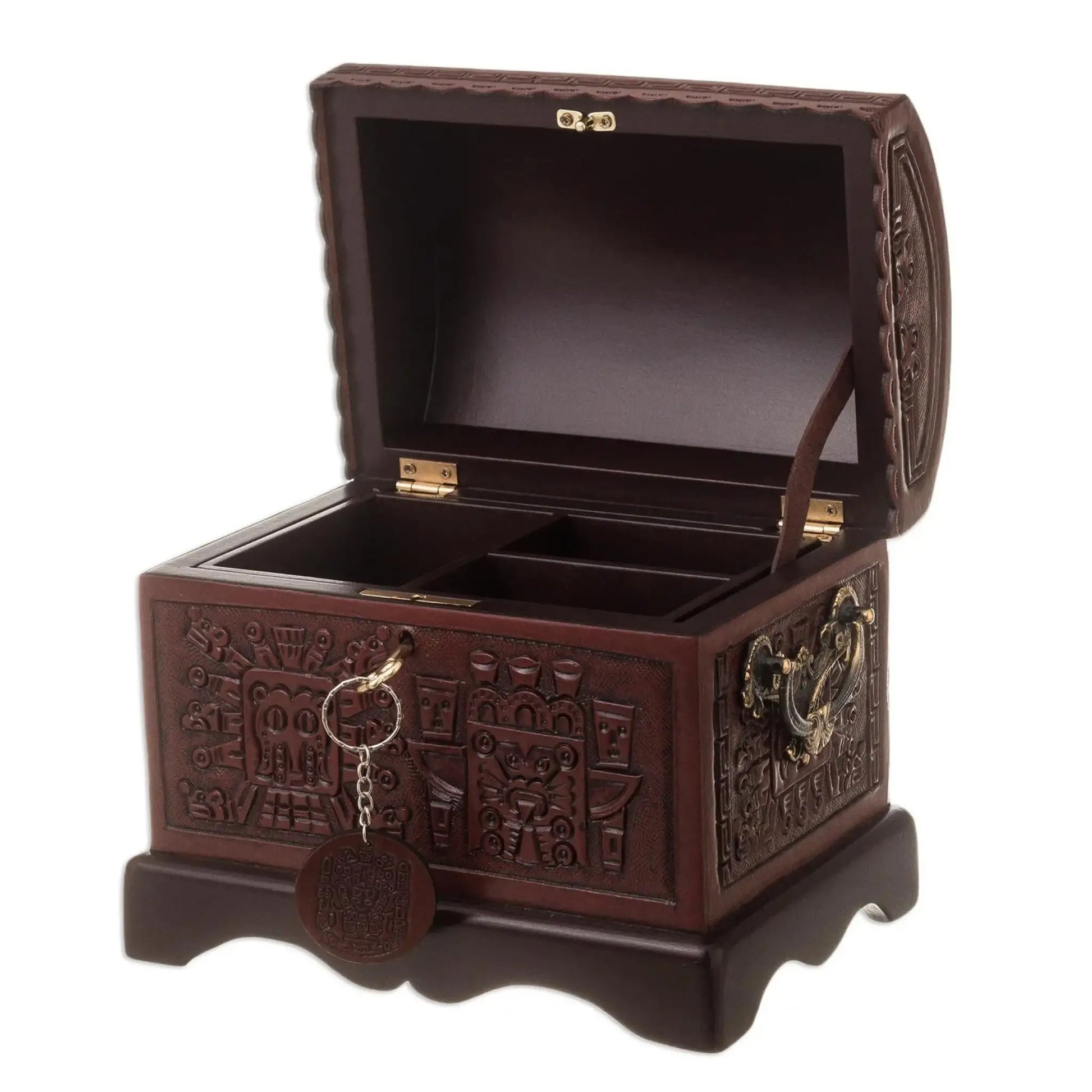 God of Wands - wood and leather jewelry chest - Art