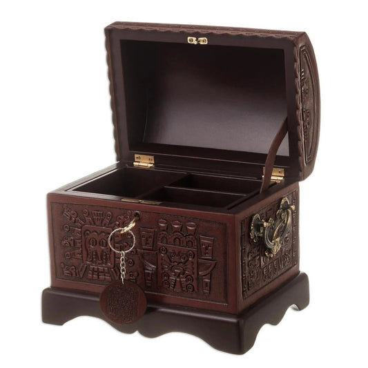 God of Wands - wood and leather jewelry chest - Art