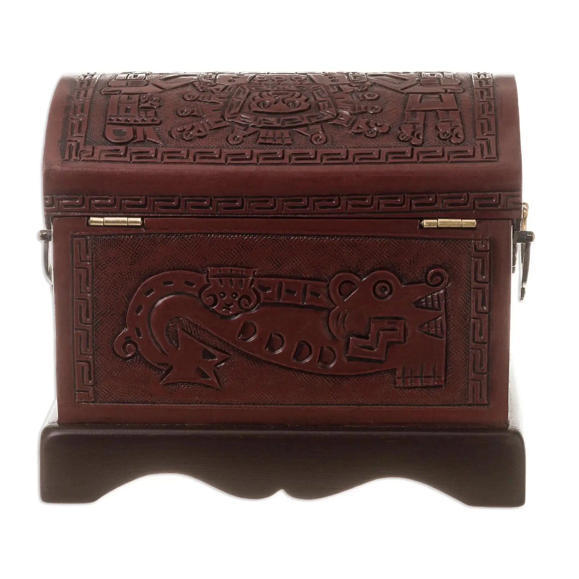 God of Wands - wood and leather jewelry chest - Art