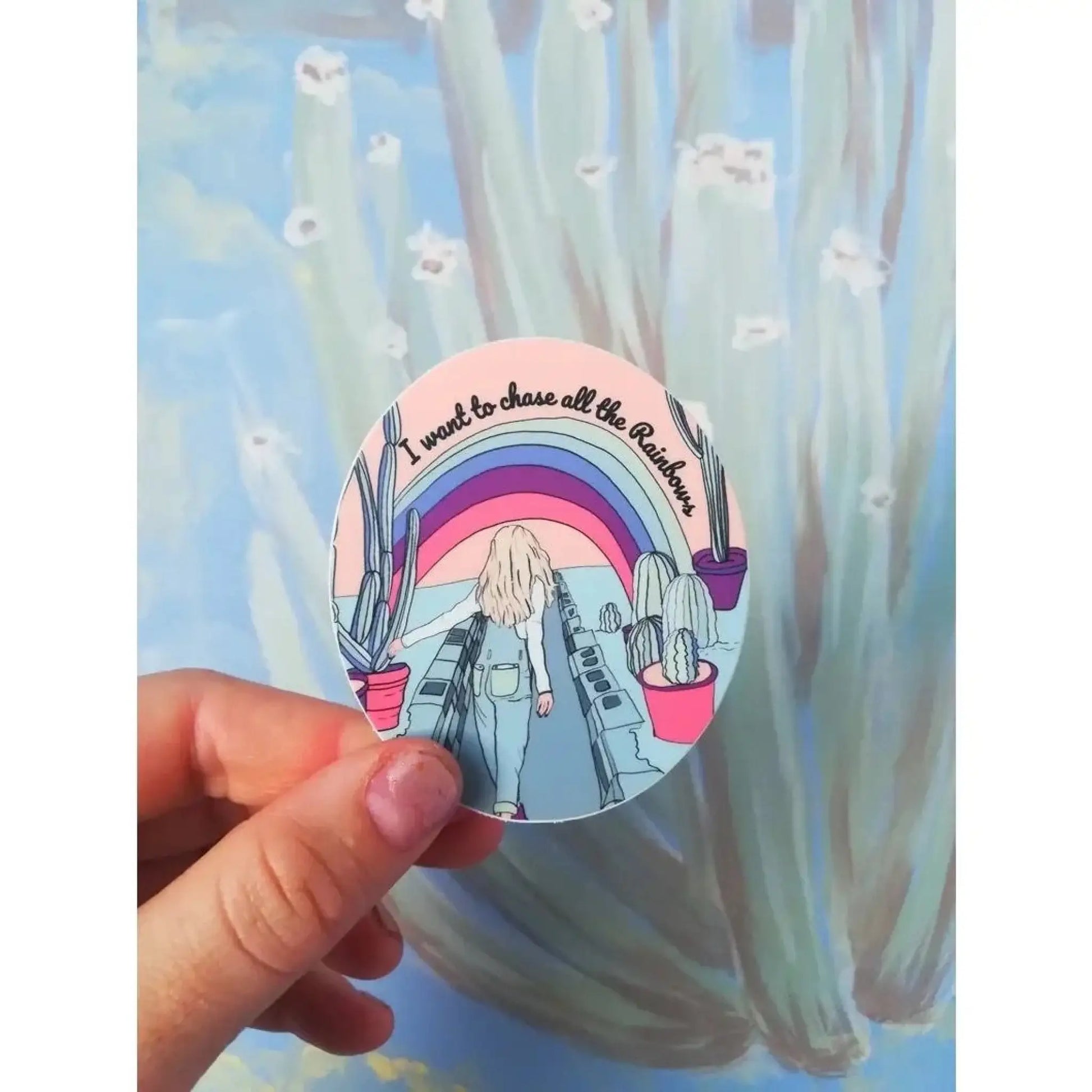 I Want to Chase All the Rainbows sticker - Sticker