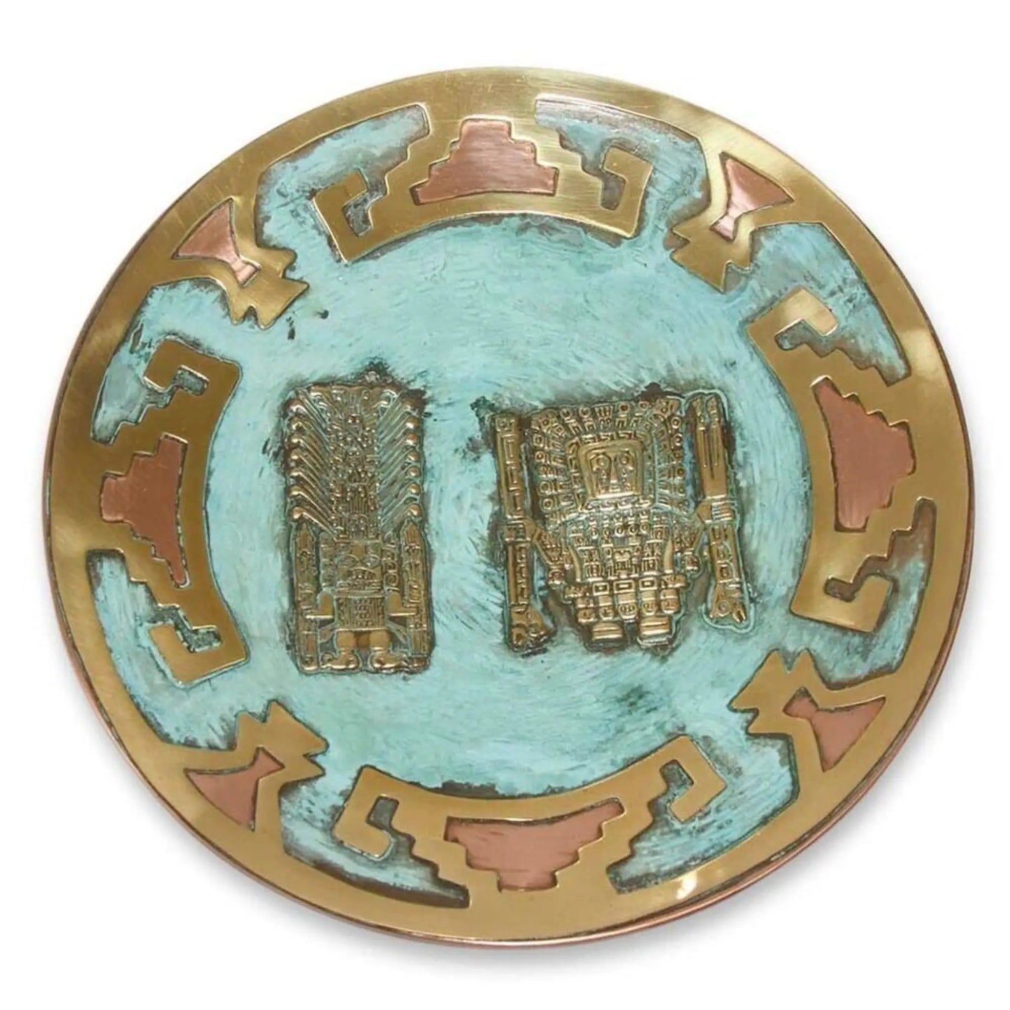 Wiracocha and Raimondi Stela - copper bronze plate - Art
