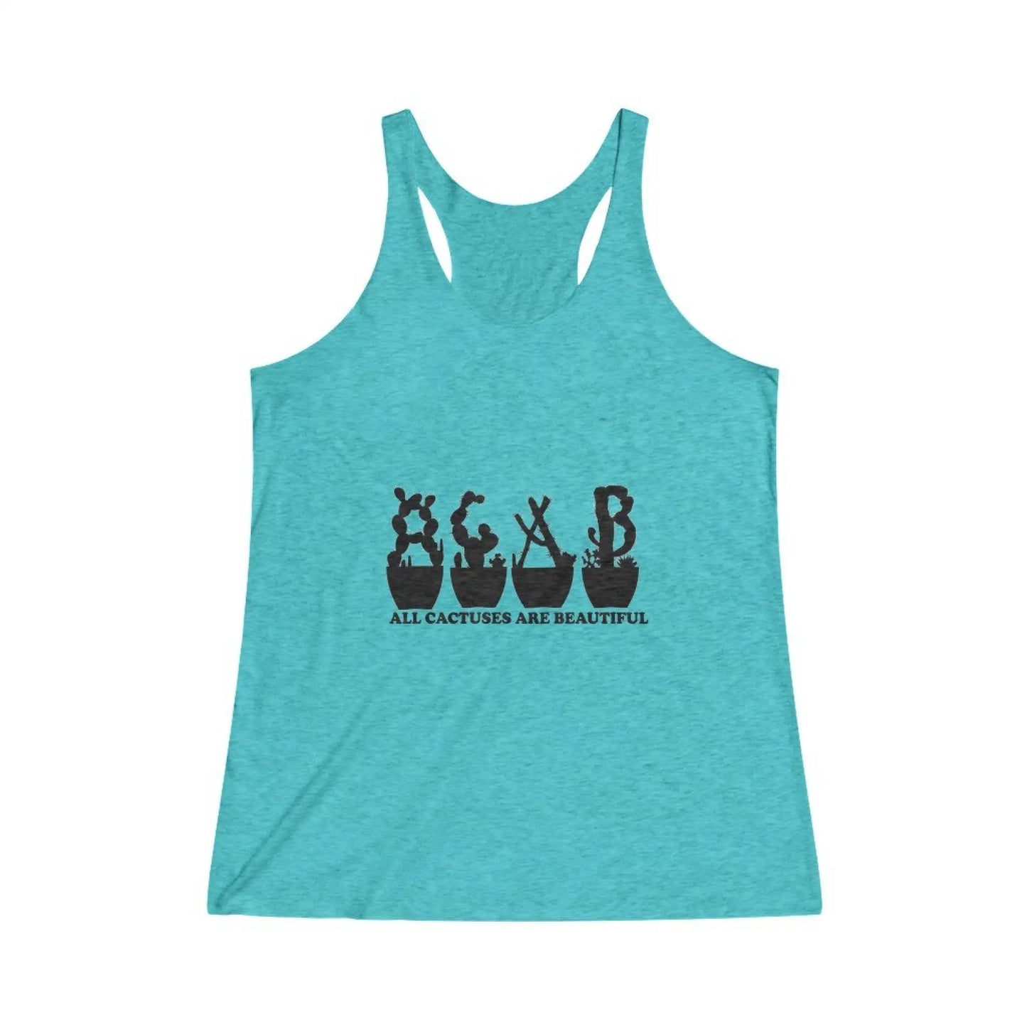 Women’s Tri-Blend Racerback Tank - All Cactuses