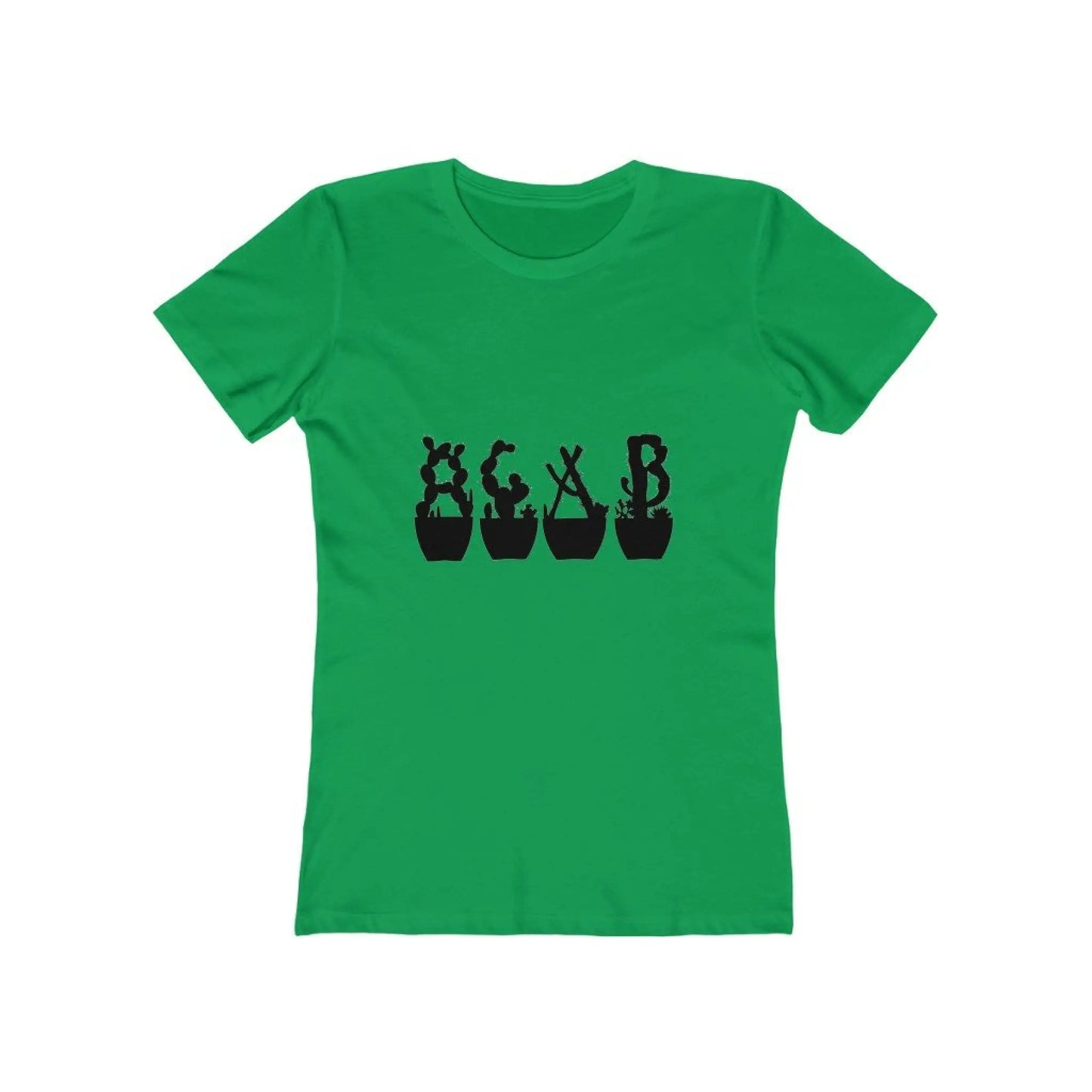 Women’s The Boyfriend Tee - Just Beautiful Cactuses - Solid