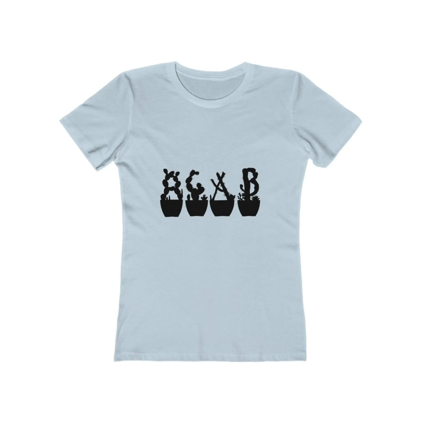 Women’s The Boyfriend Tee - Just Beautiful Cactuses - Solid